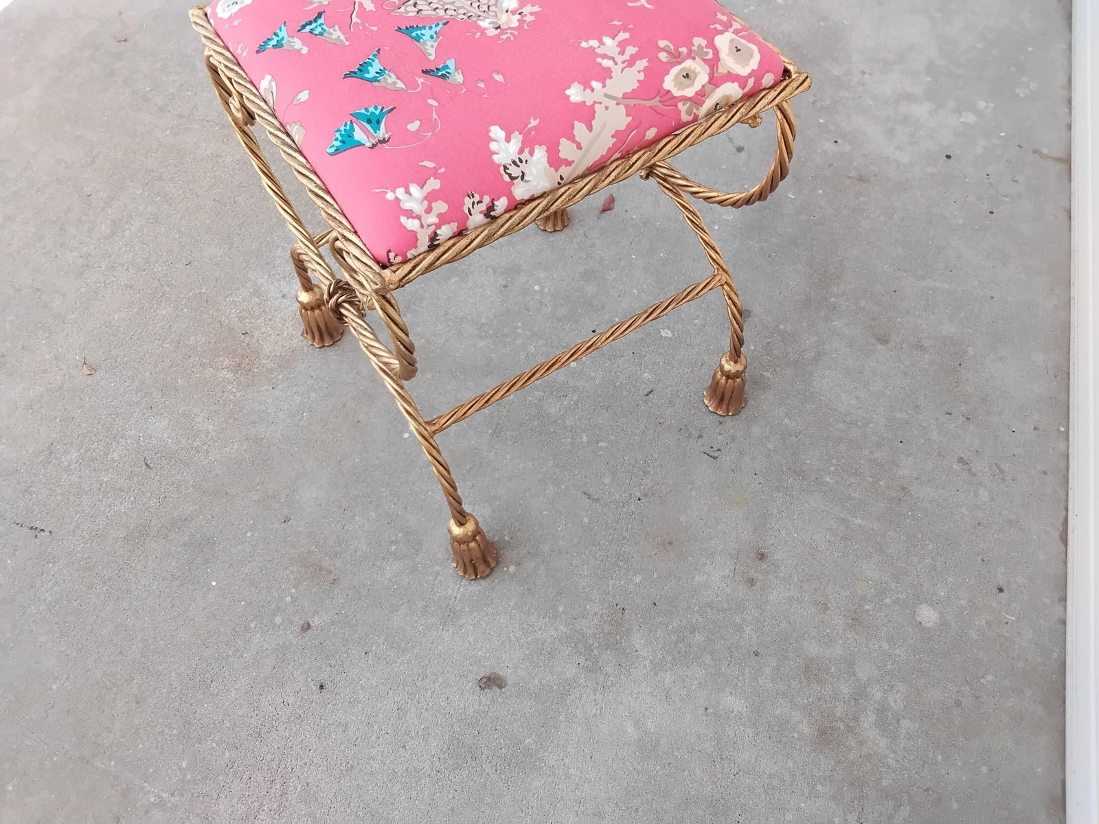 1970s Italian Iron Gilded Bench - 5