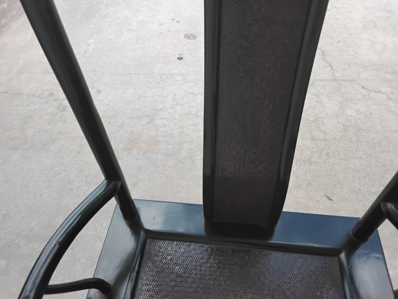 1980s Chinese Yoke Back Lacquer Chairs - Set of 2 - 5