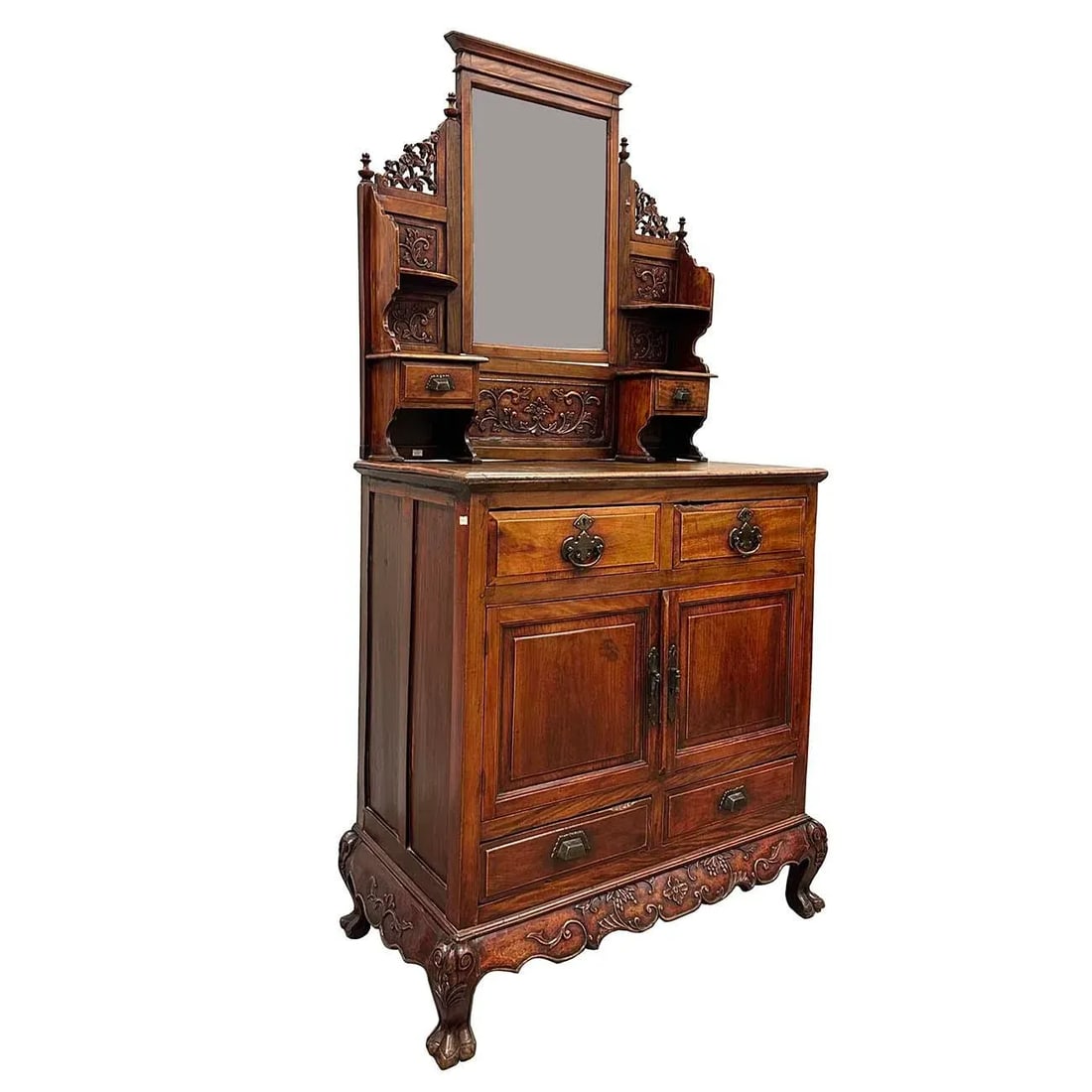 Early 20th-Century Chinese Carved Dresser With American Style Influence - 2