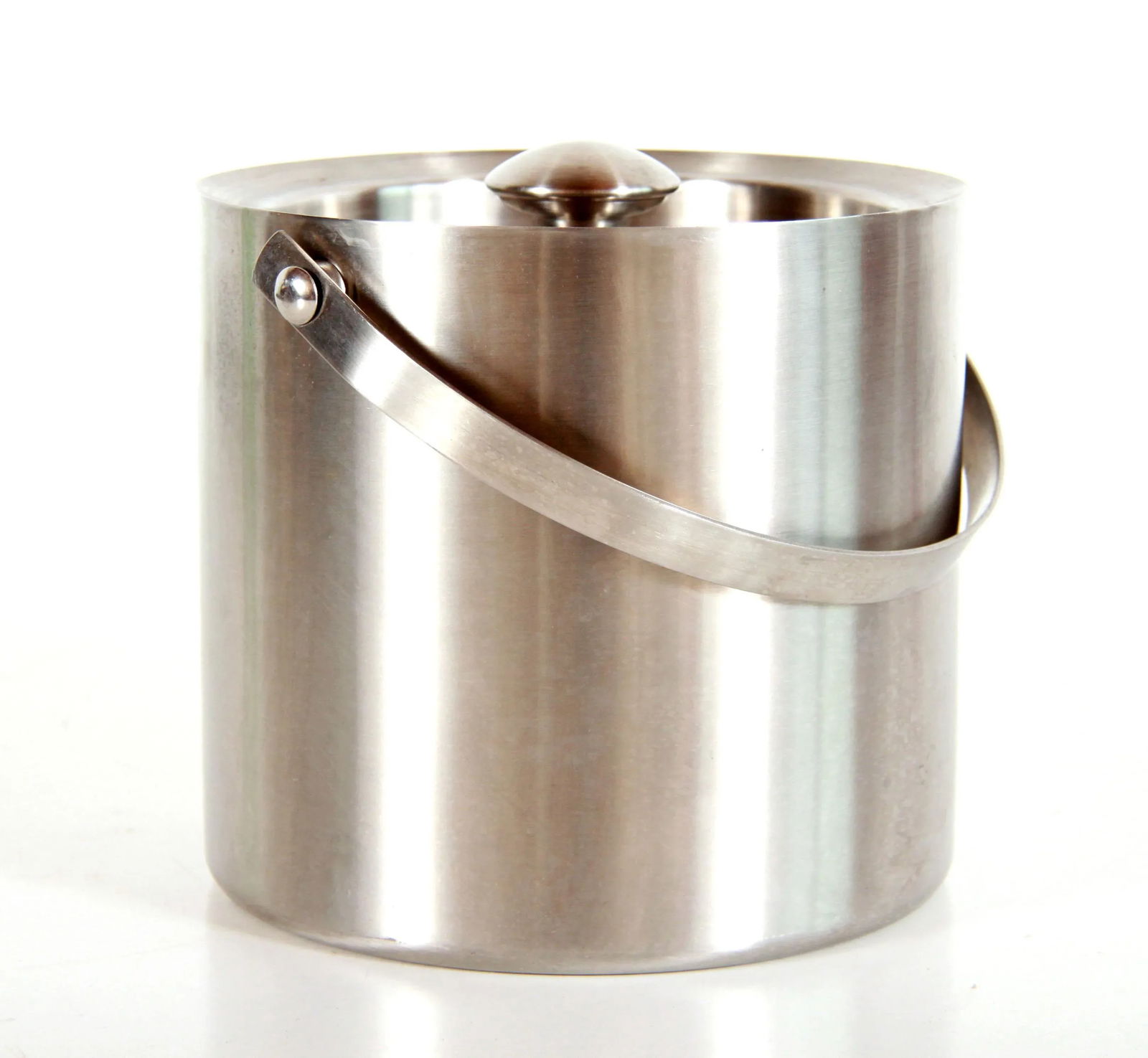 Vintage Mid Century Modern Insulated Stainless Steel Ice Bucket - 5