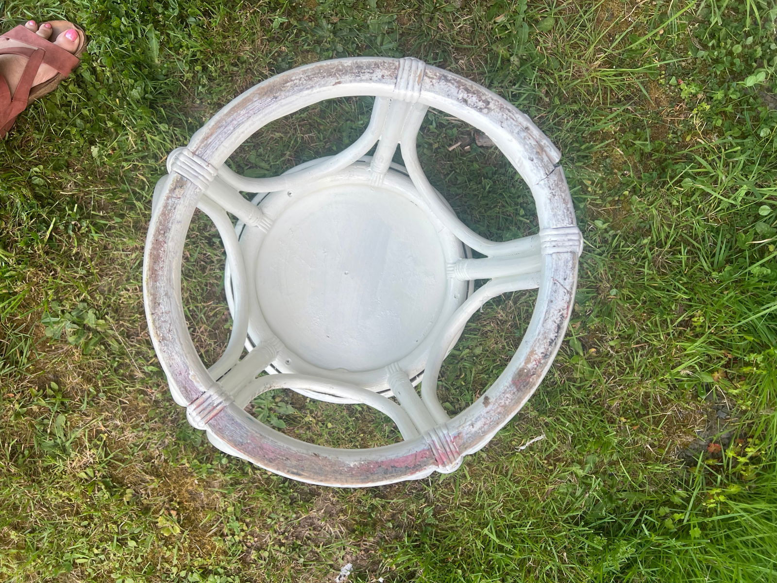 Coastal Chic Rattan Side Table/Stool - 4