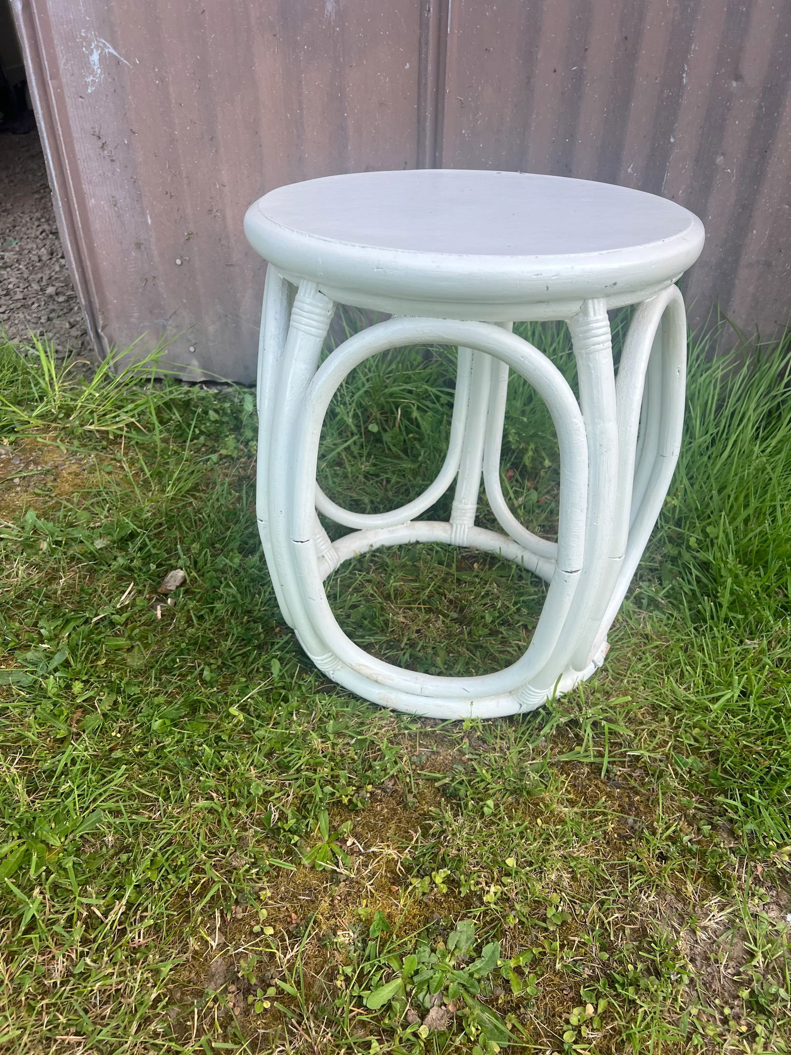 Coastal Chic Rattan Side Table/Stool - 5