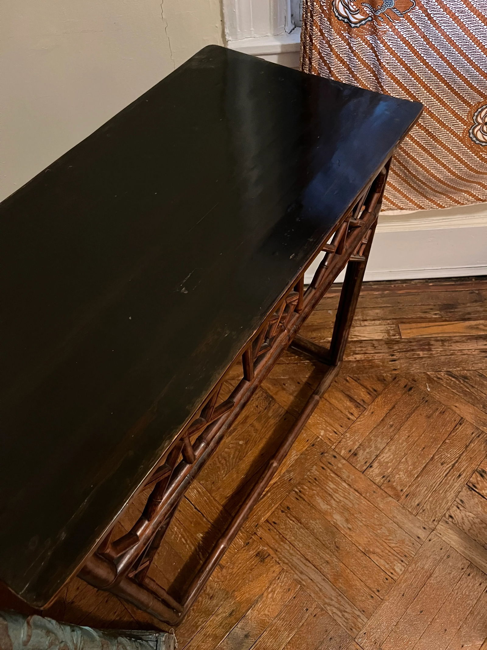 Antique Chinese Bamboo Entry Table - 4