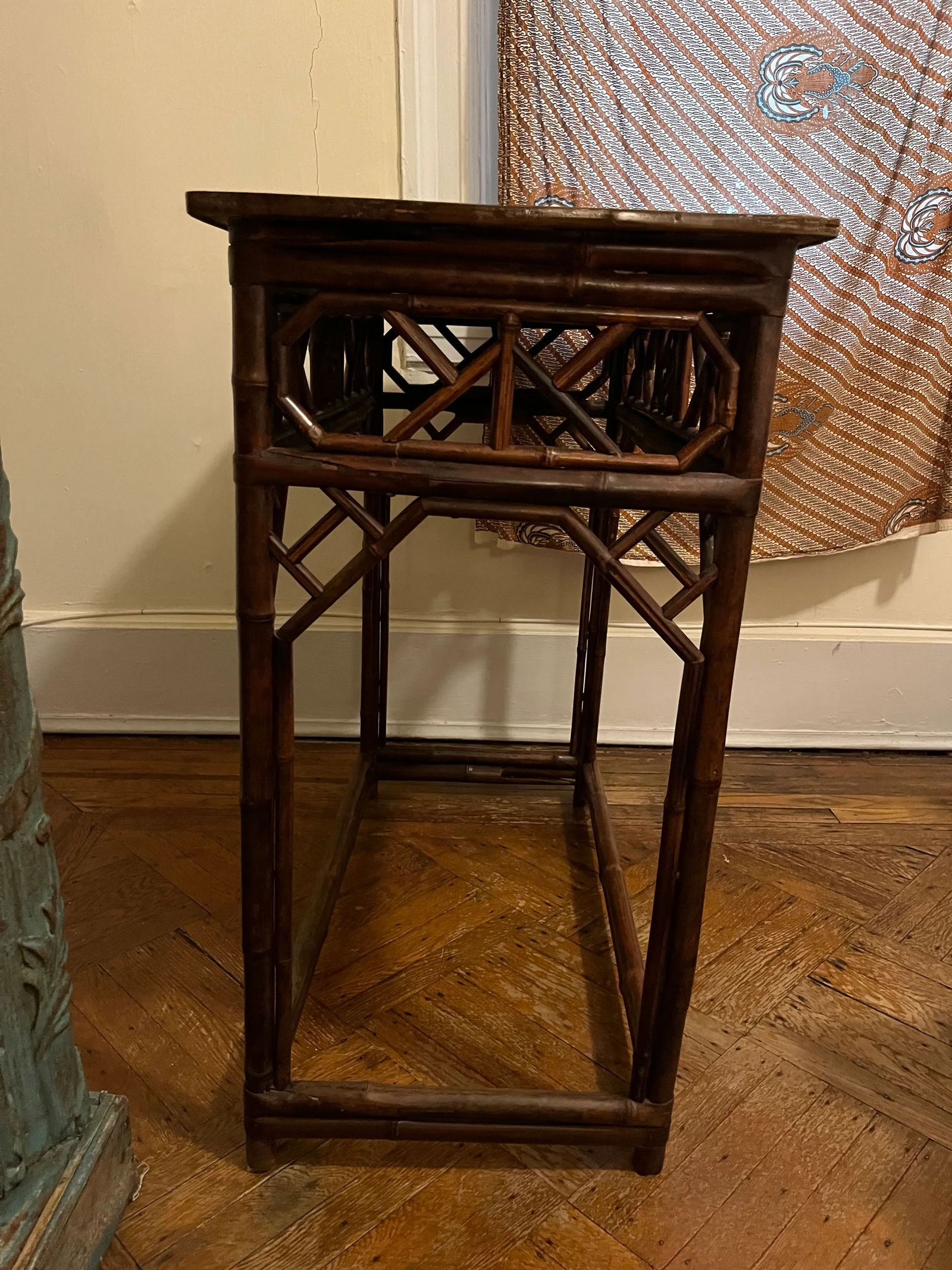 Antique Chinese Bamboo Entry Table - 5