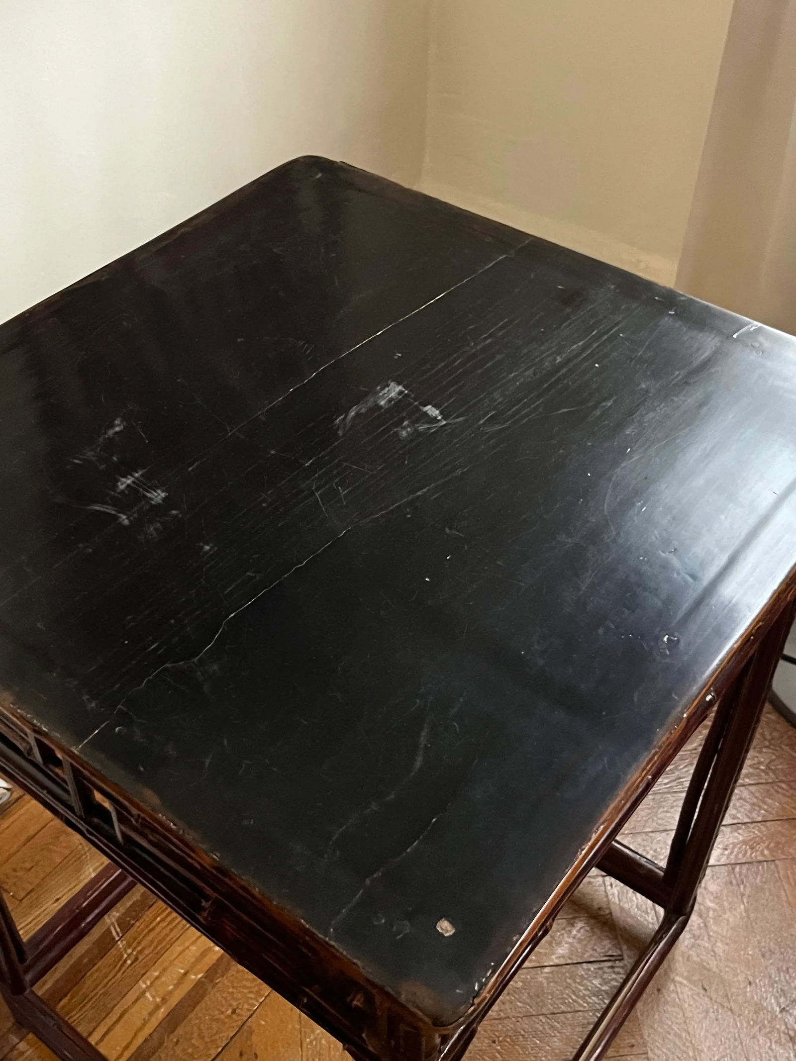 Antique Chinese Square Bamboo Table - 3