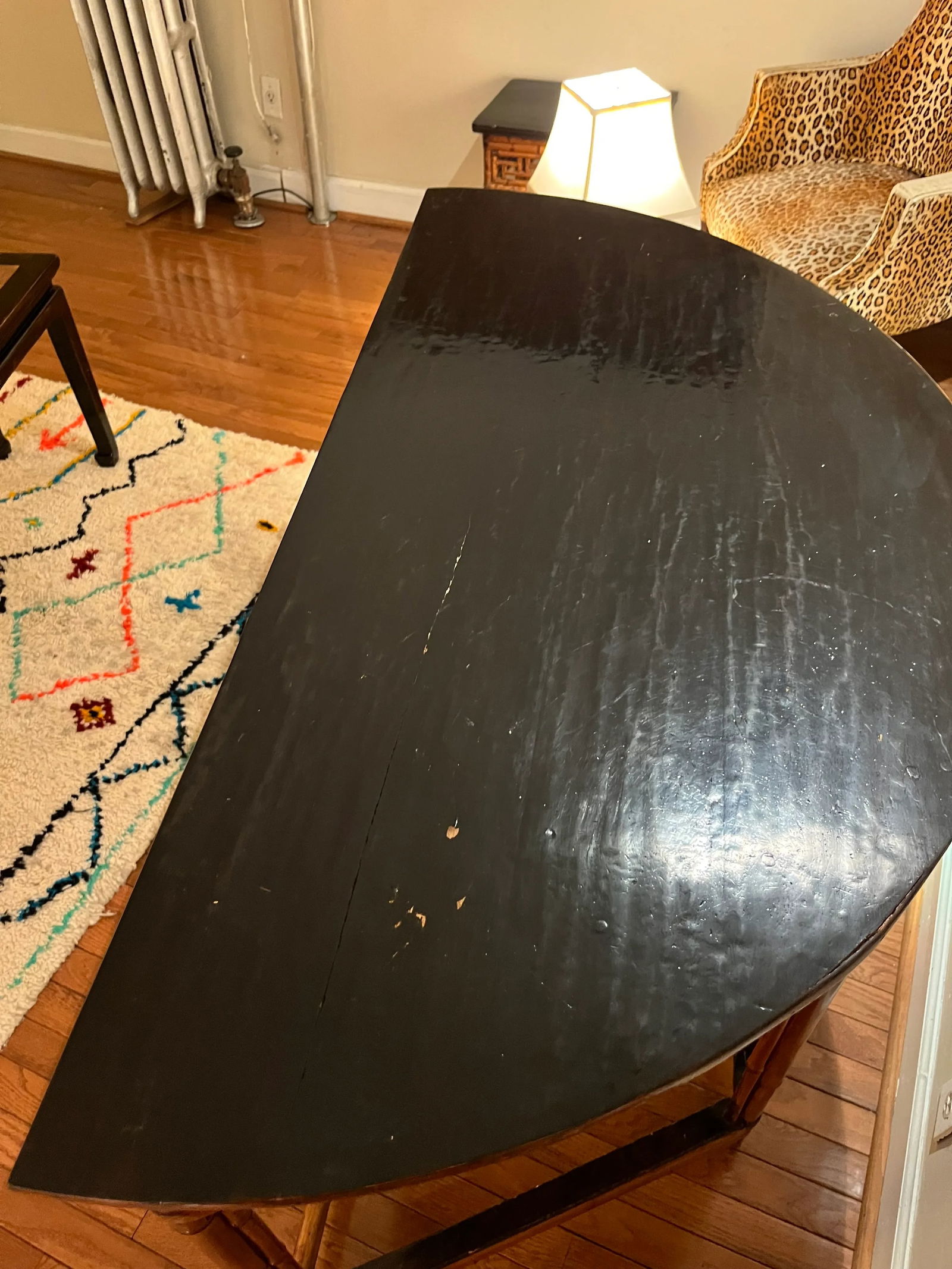 Antique Chinese Bamboo Demilune - 11