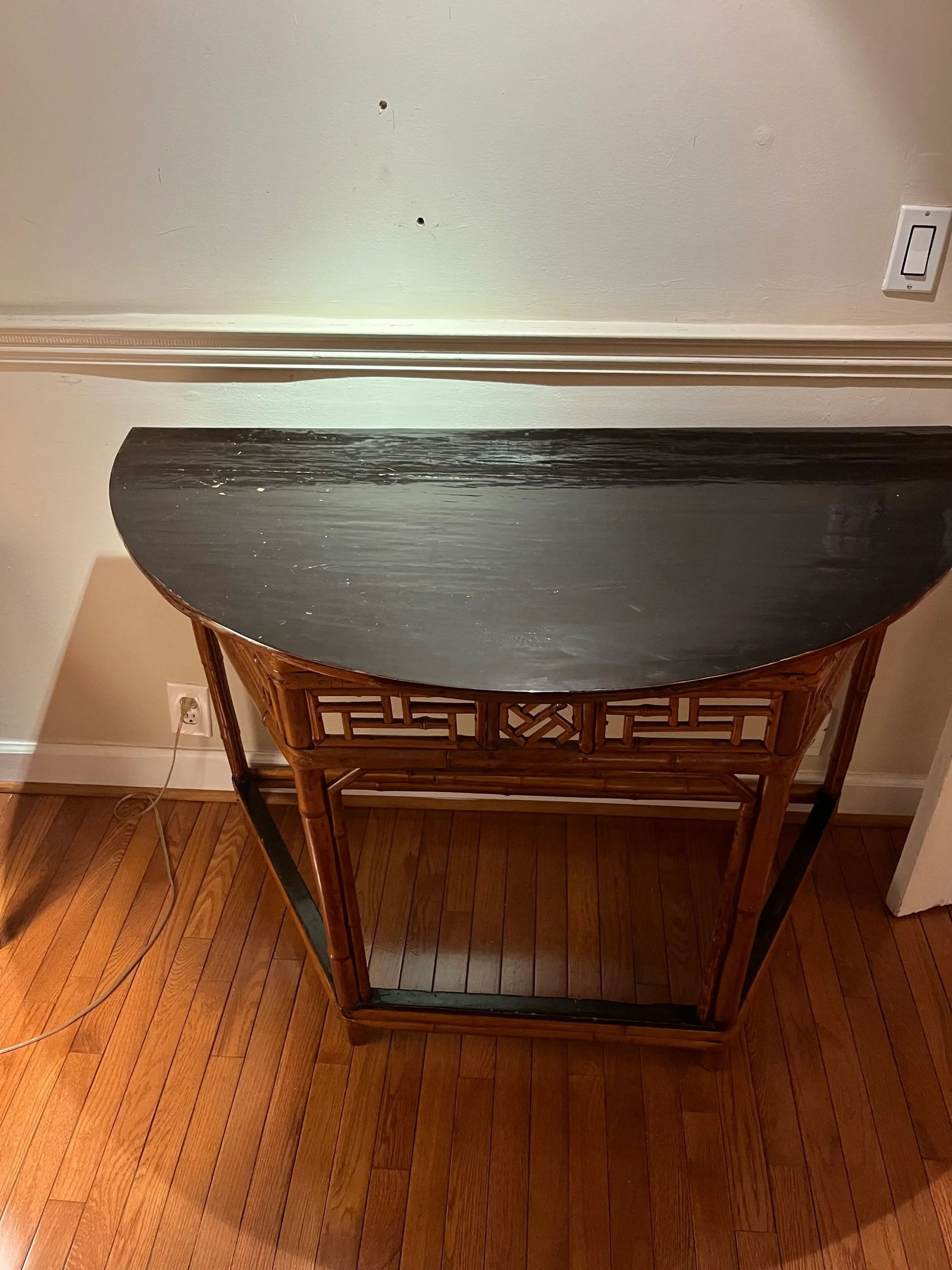 Antique Chinese Bamboo Demilune - 2