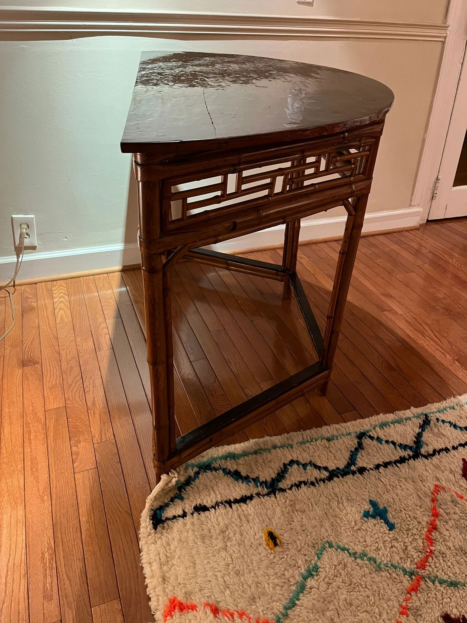 Antique Chinese Bamboo Demilune - 5