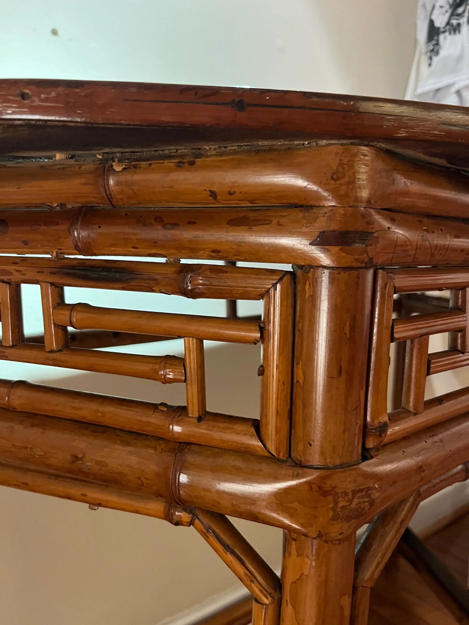 Antique Chinese Bamboo Demilune - 6