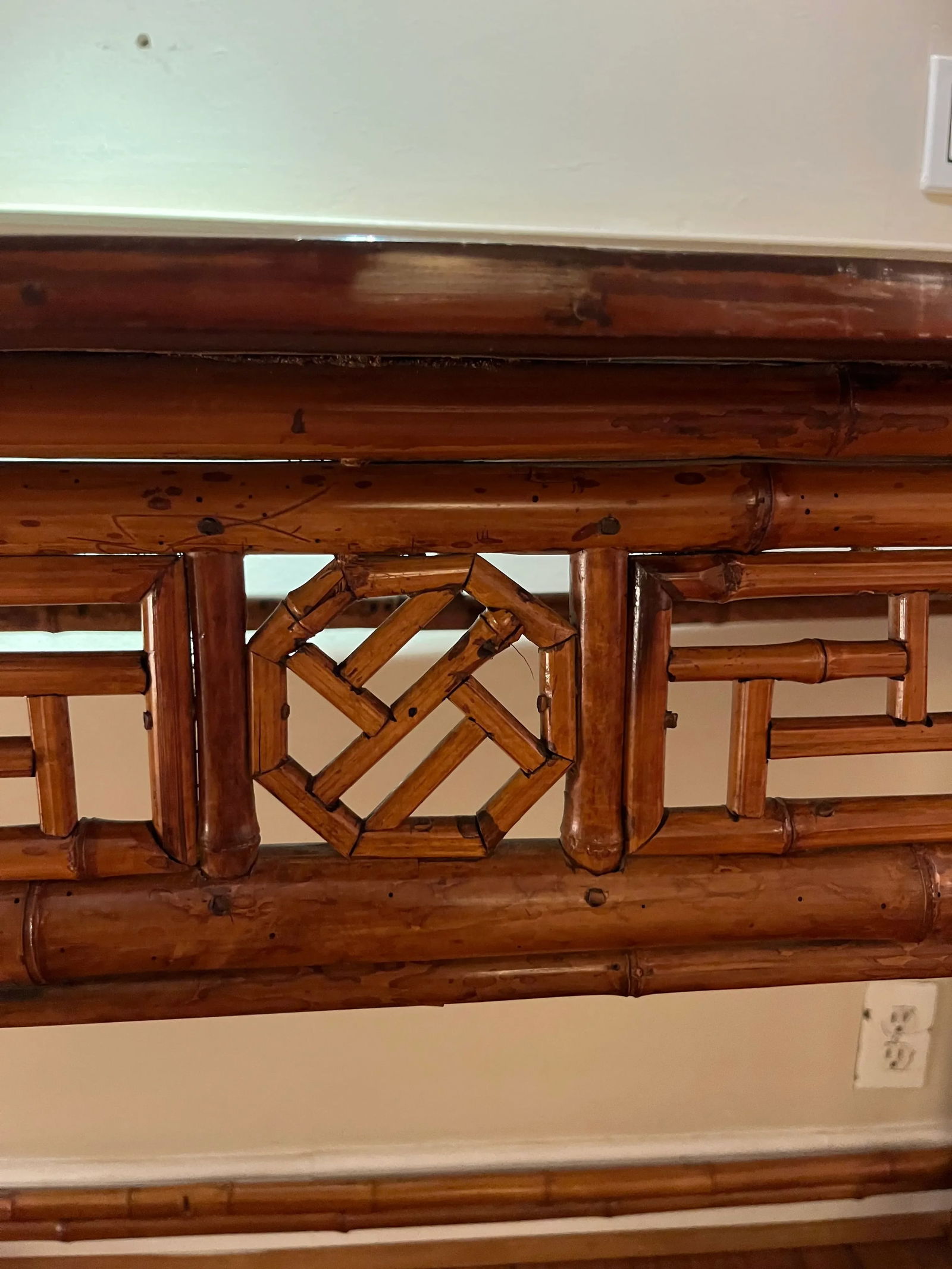 Antique Chinese Bamboo Demilune - 9