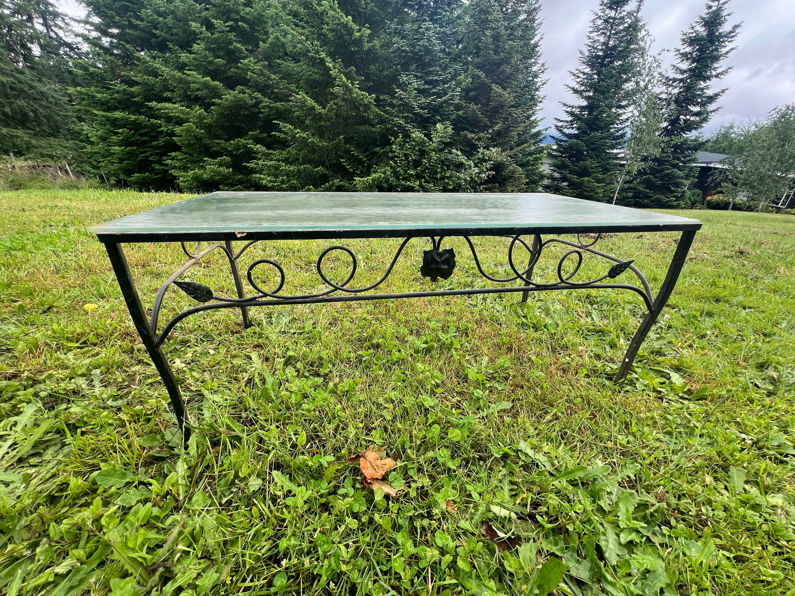 Hollywood Regency Wrought Iron Outdoor Furniture Set, 5 Pieces - 9