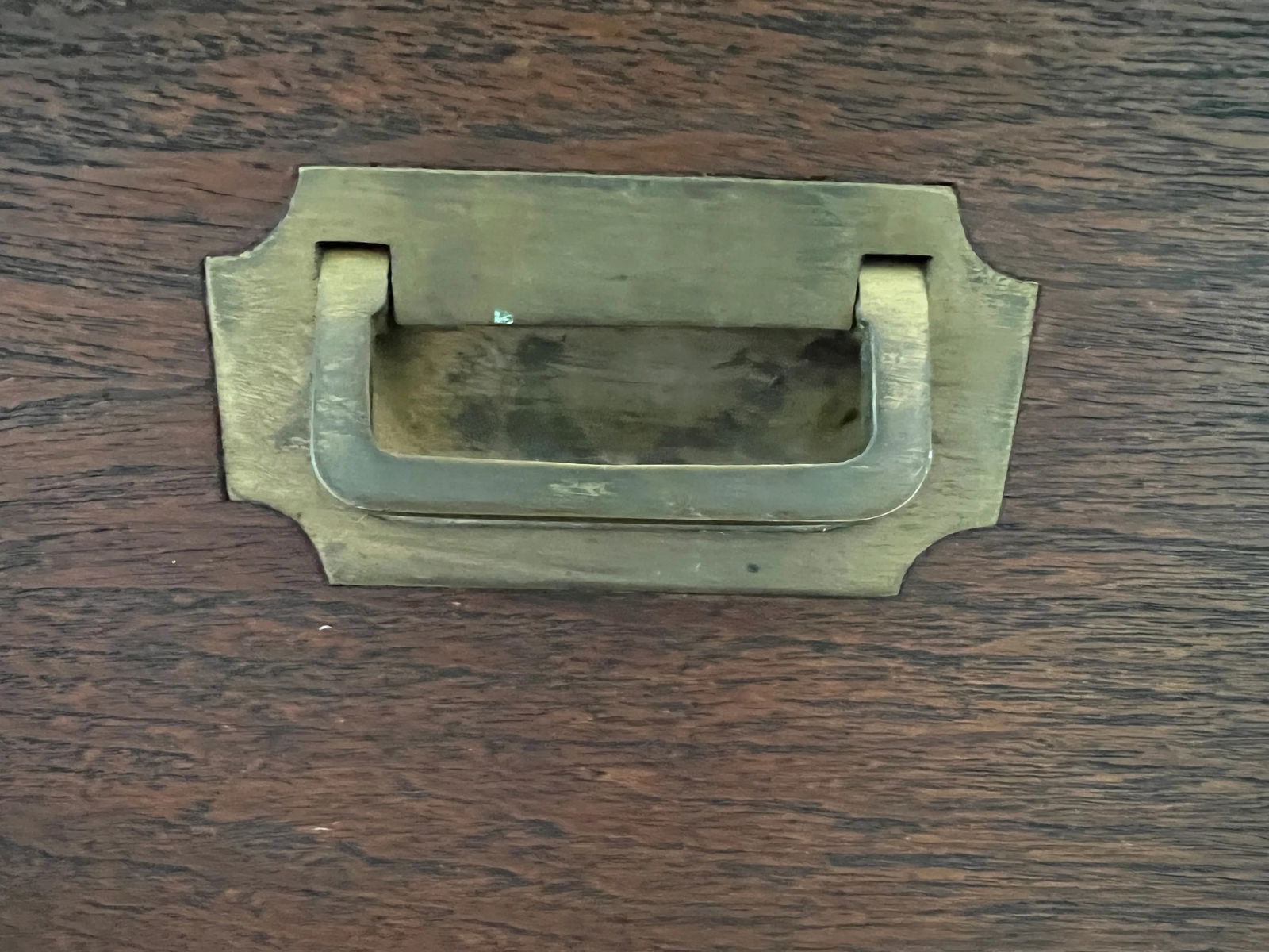 Classic Antique Walnut Campaign Chest/Secretariat Desk With Solid Brass Handles - 5