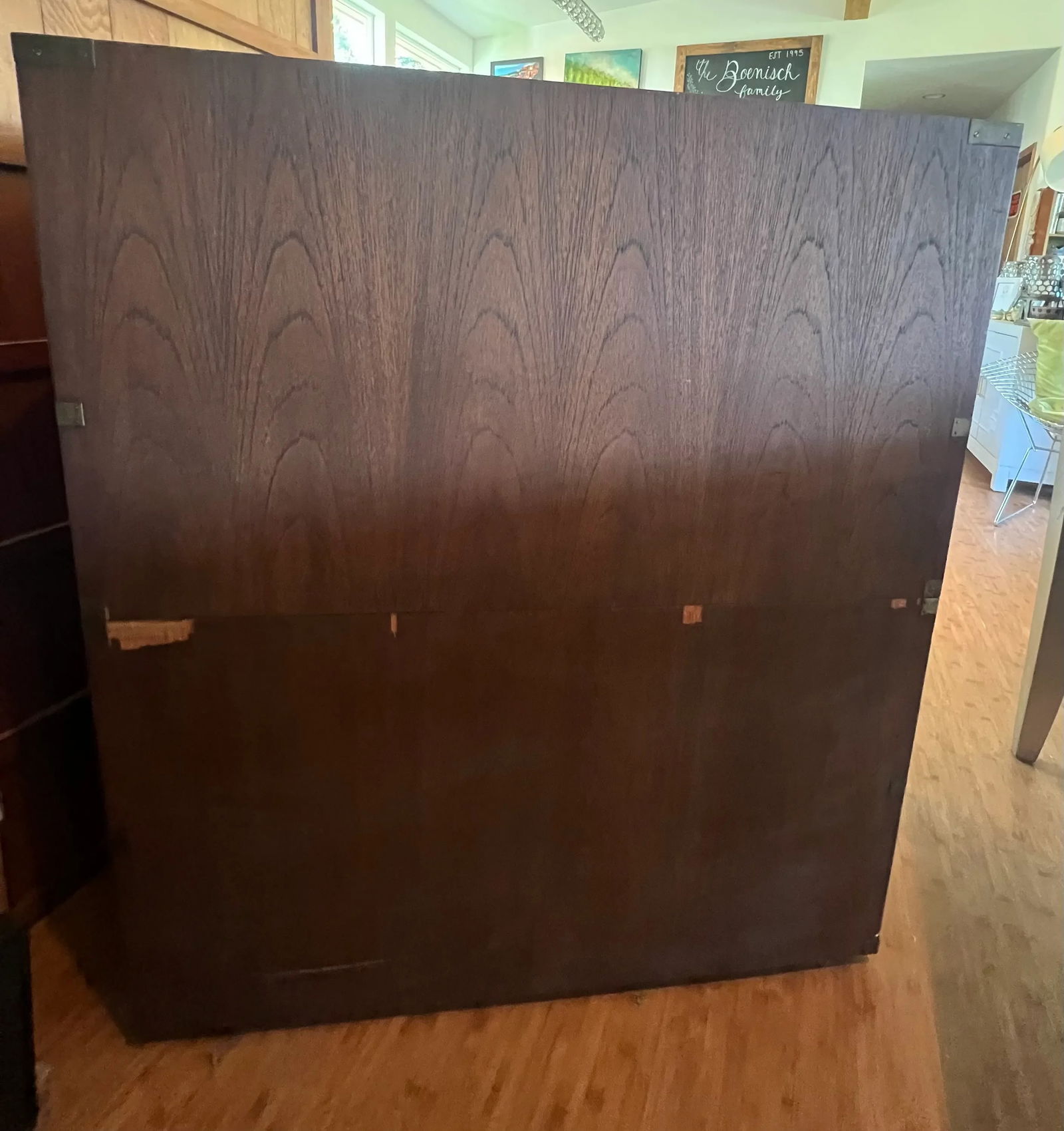 Classic Antique Walnut Campaign Chest/Secretariat Desk With Solid Brass Handles - 7