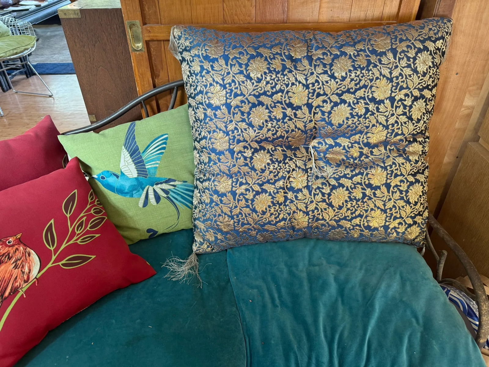 Oversized Brocade Tapestry Pillow - 2