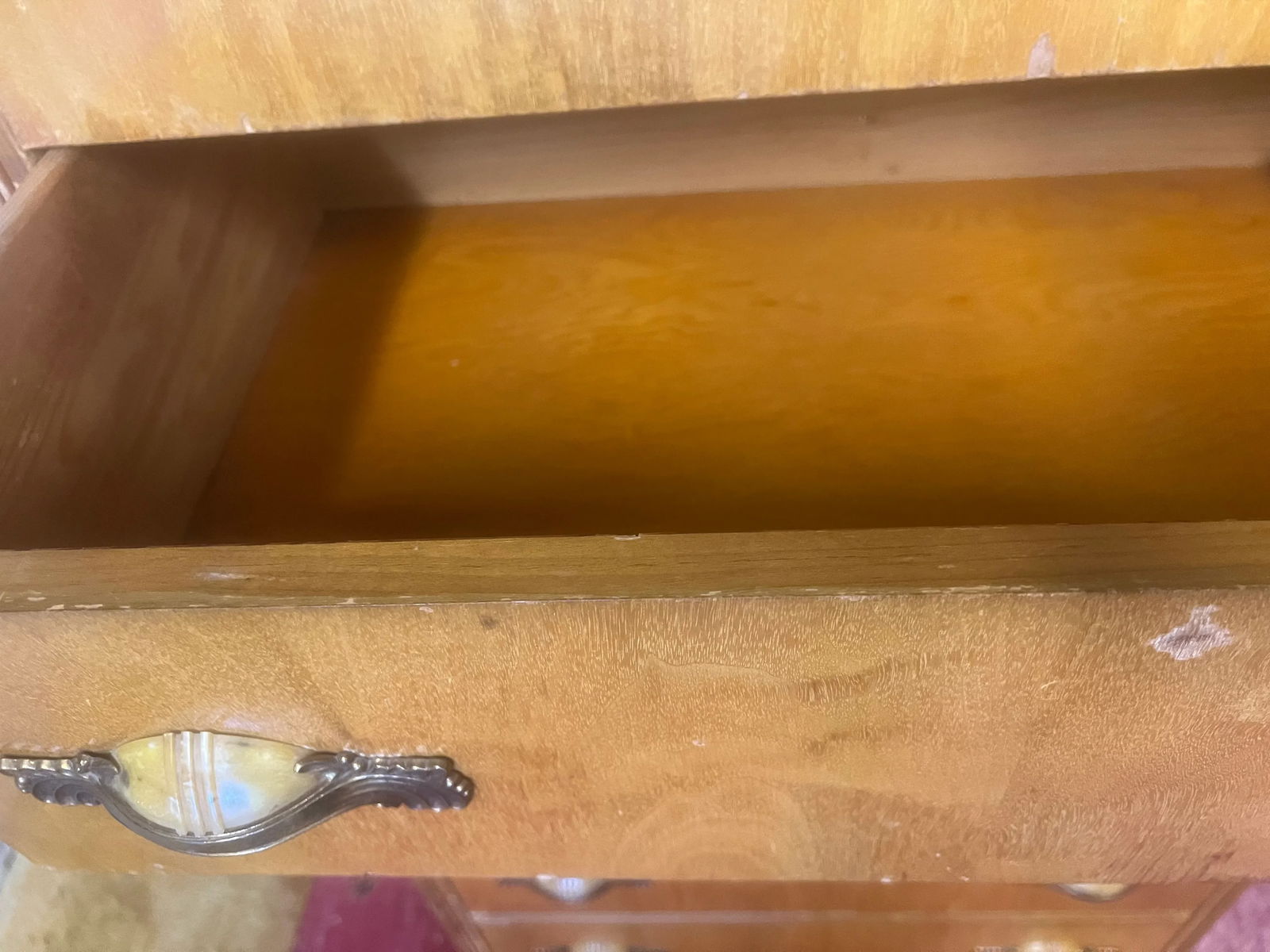 Vintage Art Deco Waterfall Highboy Dresser With Bakelite Handles - 3