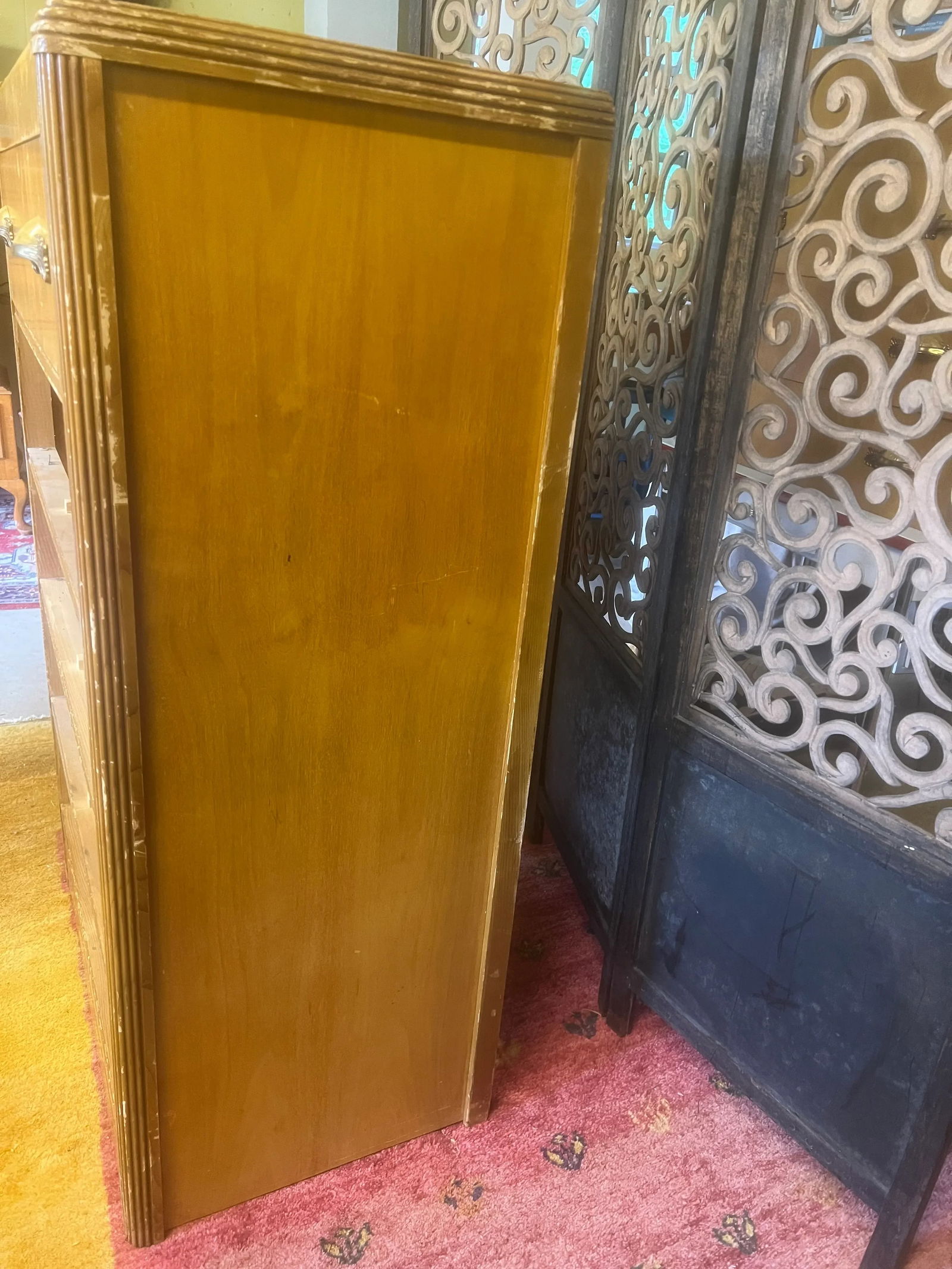 Vintage Art Deco Waterfall Highboy Dresser With Bakelite Handles - 5