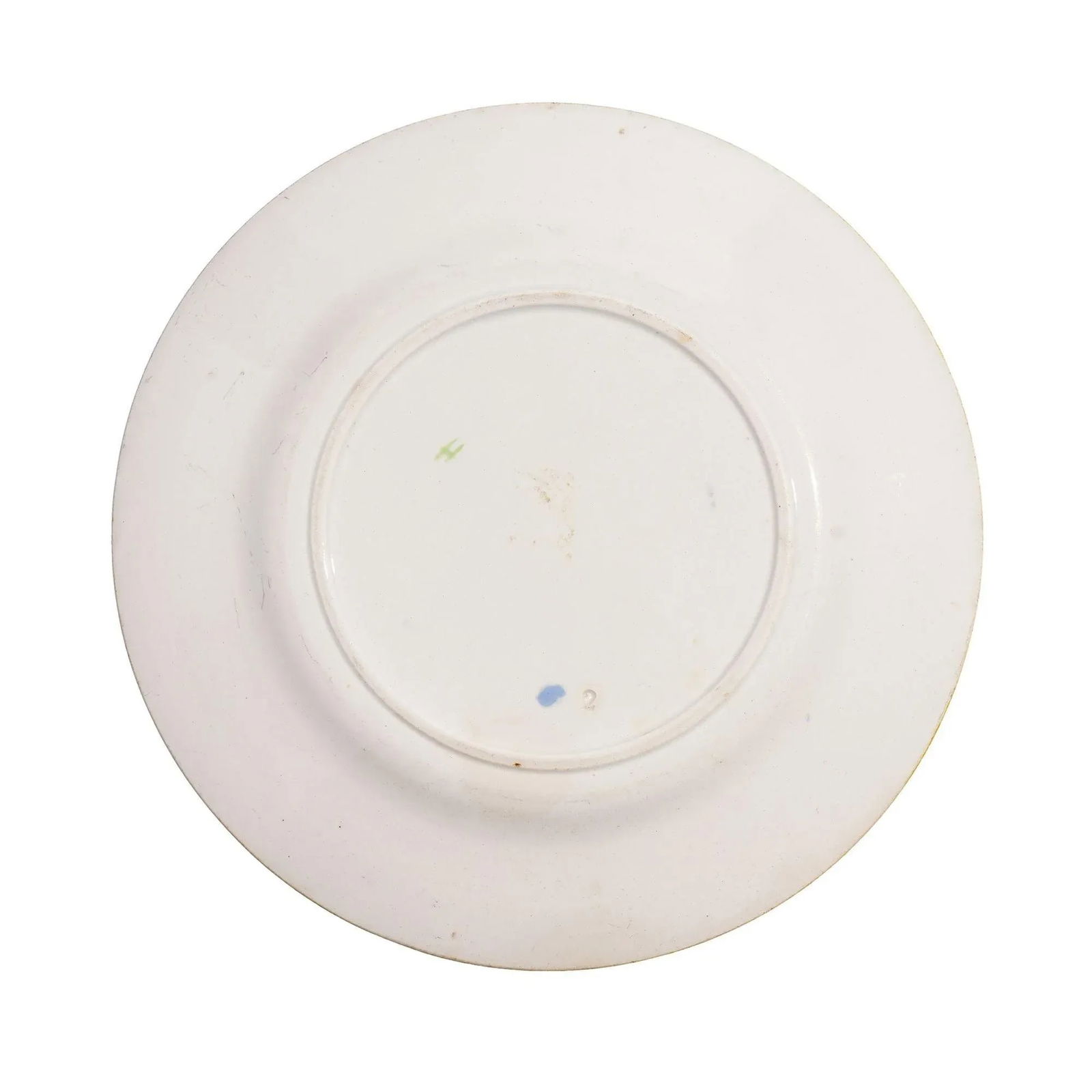 Pair of French Glazed Faience Plates With Scallions and Artichokes, C. 1850's - 7