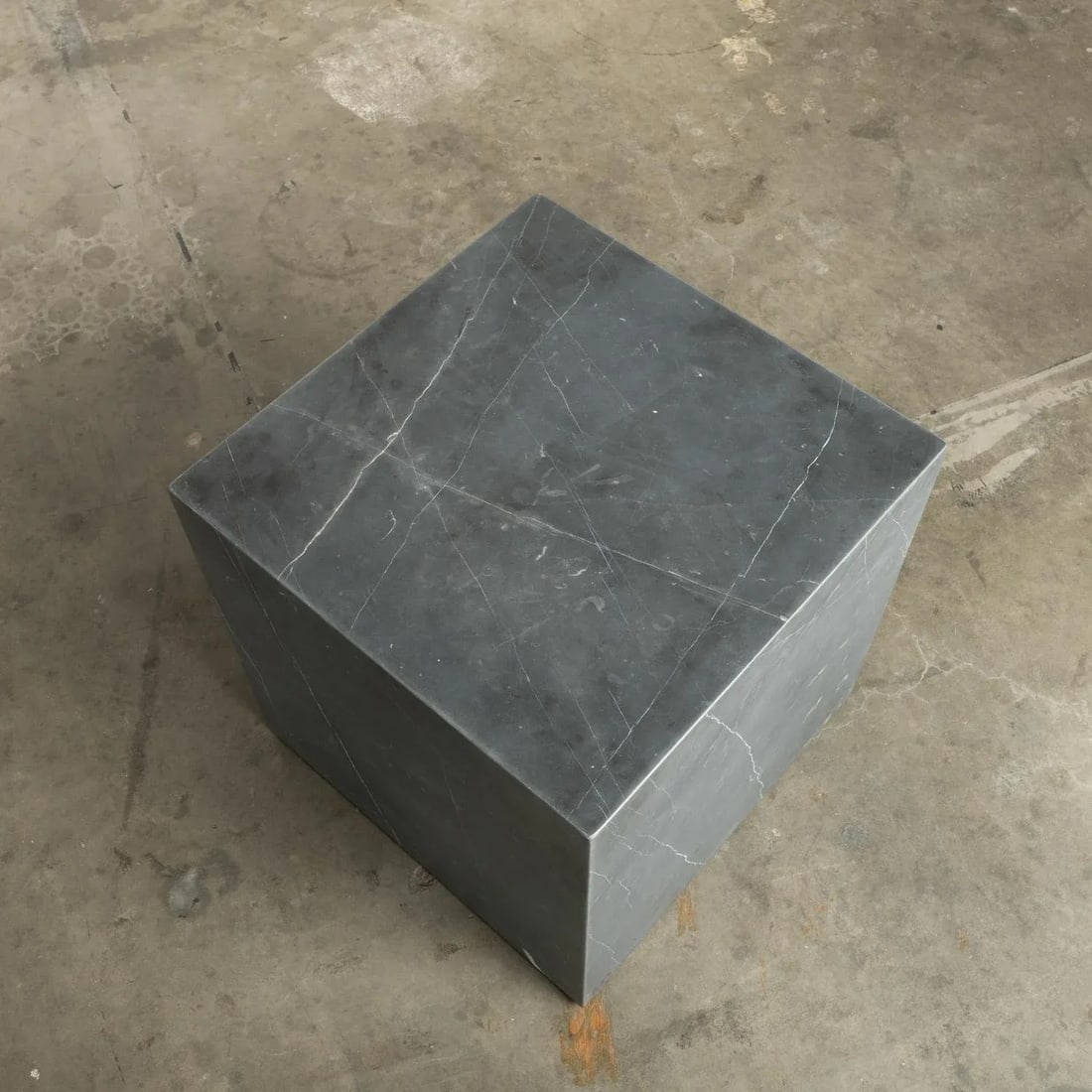 Restoration Hardware Marble Cube Occasional End Side Table - 7