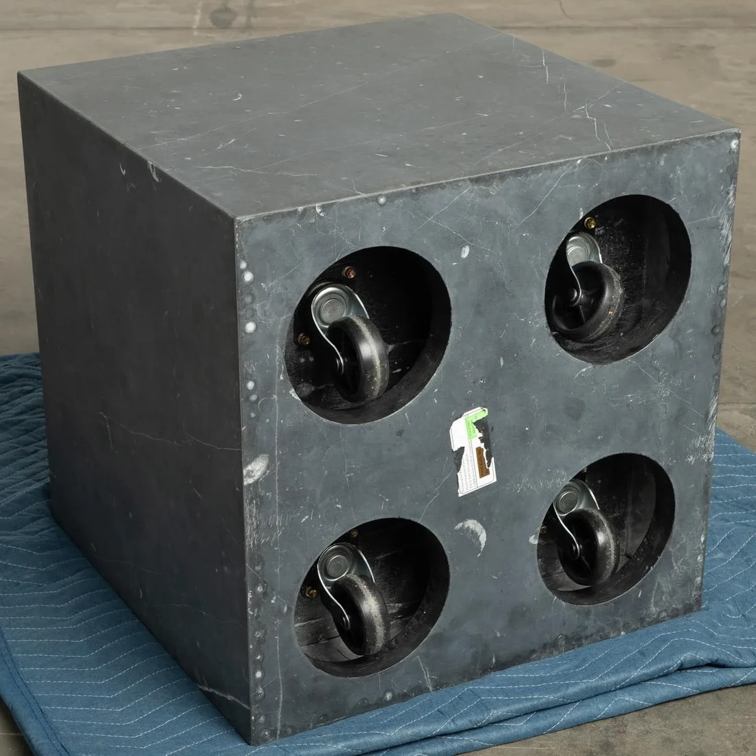 Restoration Hardware Marble Cube Occasional End Side Table - 9