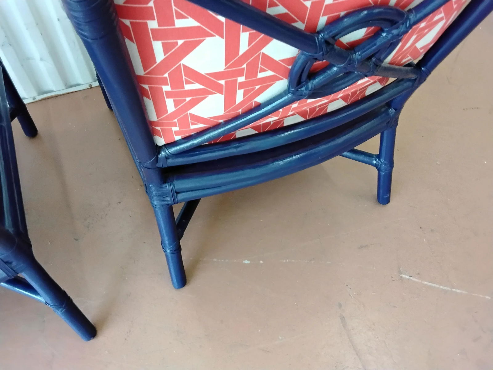 1970s McGuire Style Target Back Accent Chairs- Set of 2 - 12