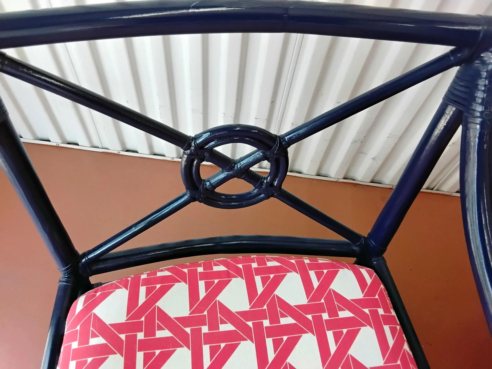 1970s McGuire Style Target Back Accent Chairs- Set of 2 - 6