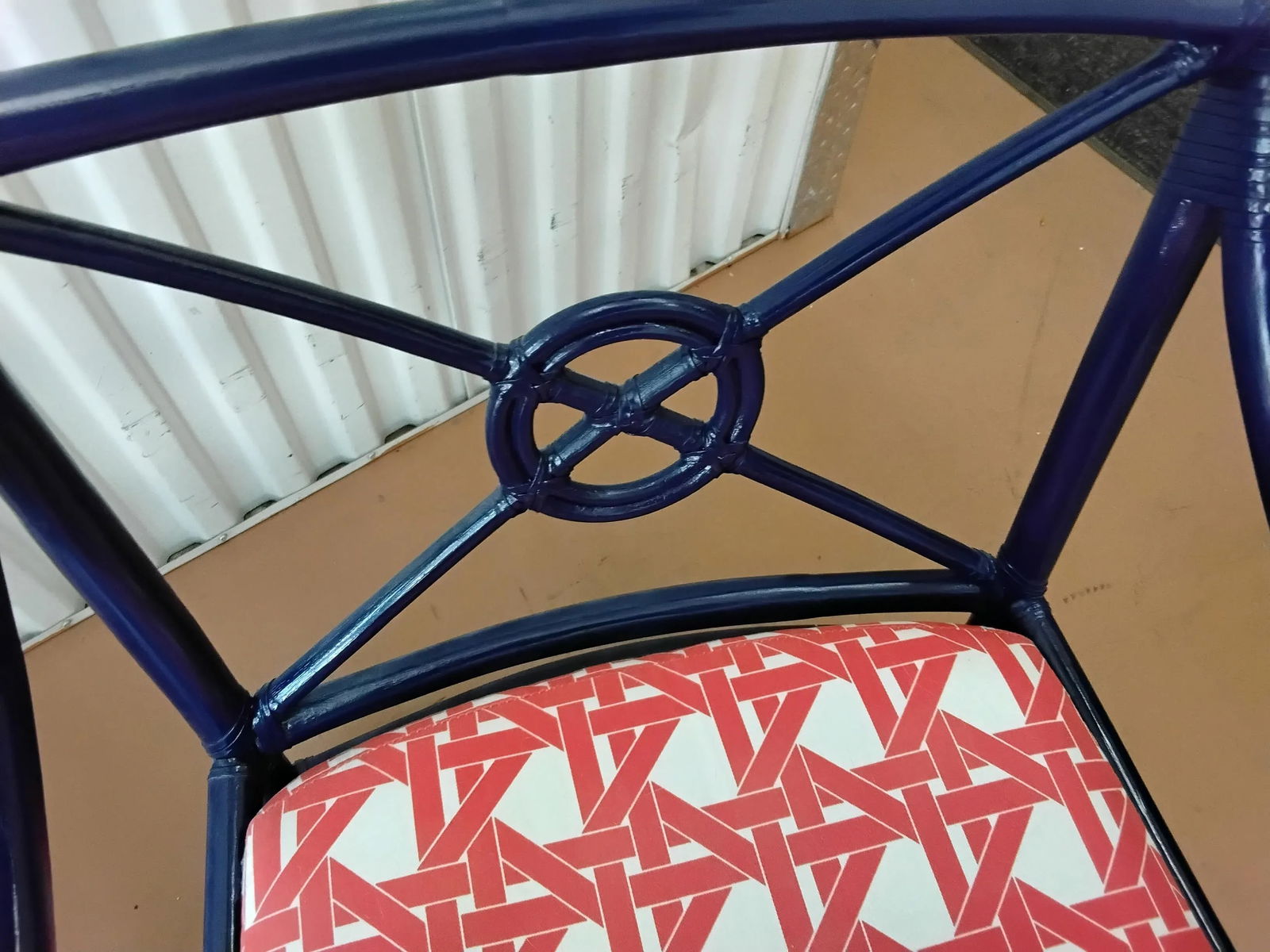 1970s McGuire Style Target Back Accent Chairs- Set of 2 - 7