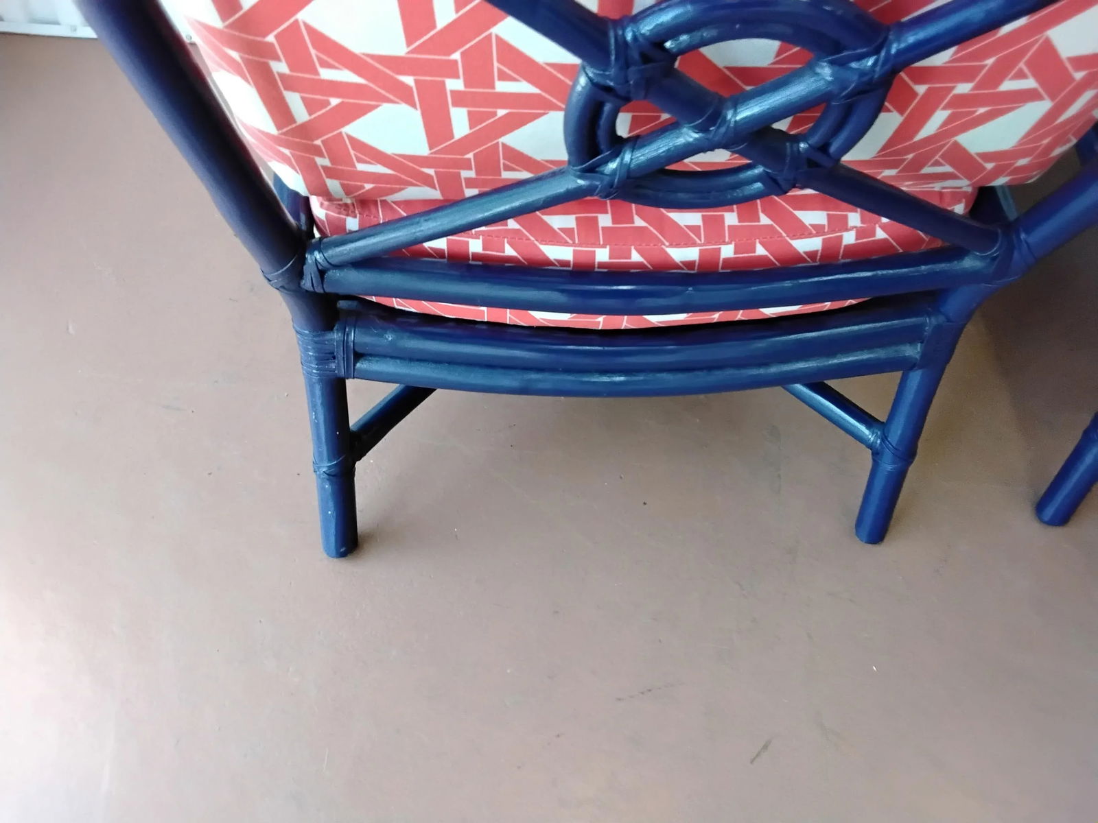 1970s McGuire Style Target Back Accent Chairs- Set of 2 - 8