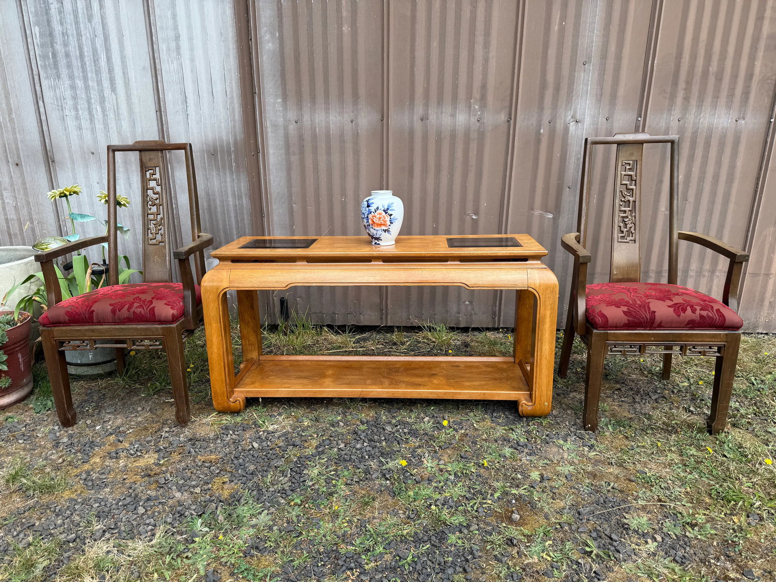 1940s Fukagawa Peony Japanese Vase - 10