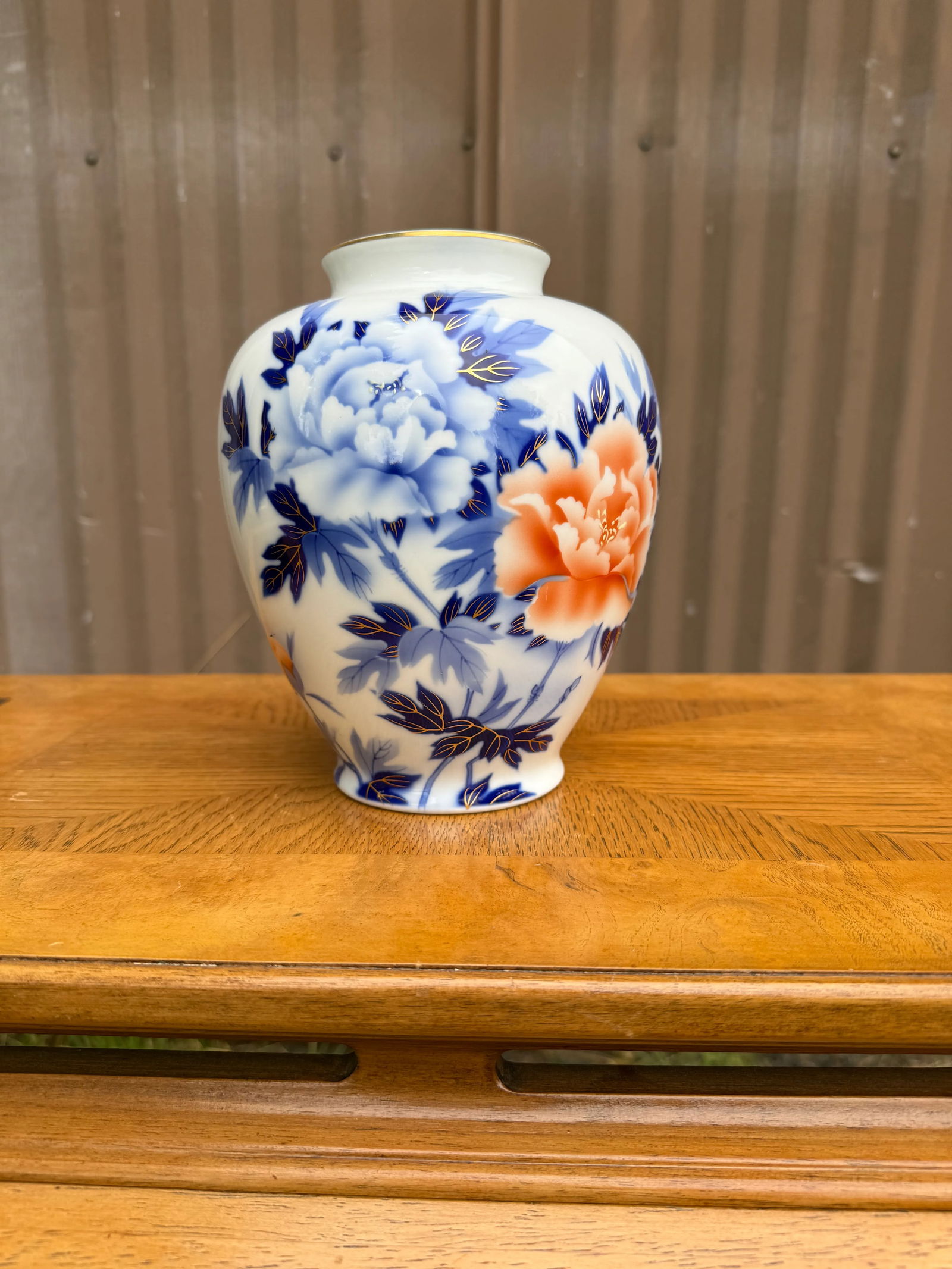 1940s Fukagawa Peony Japanese Vase - 11