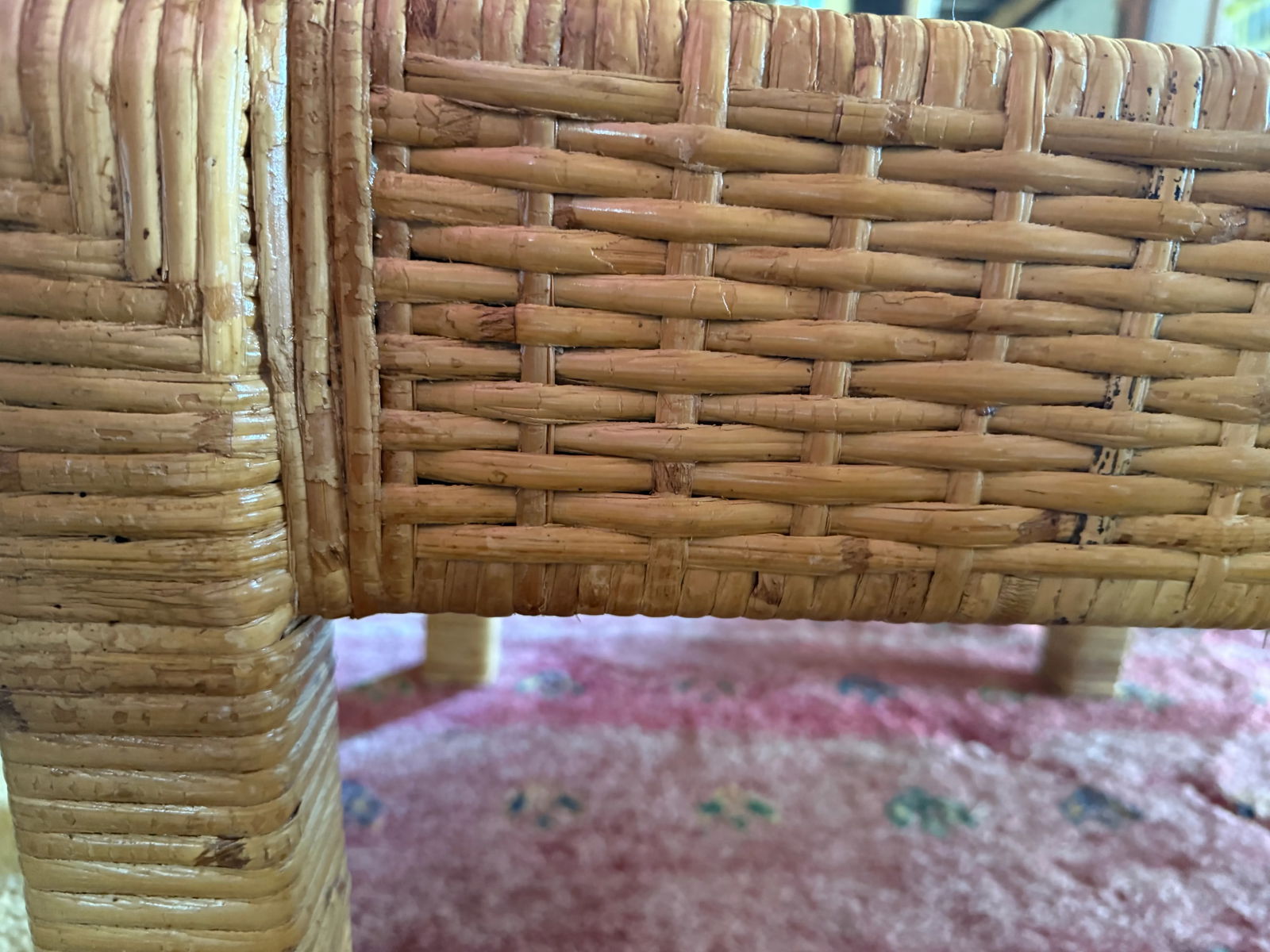 Chic Coastal Rattan Glass Top Square Table - 5