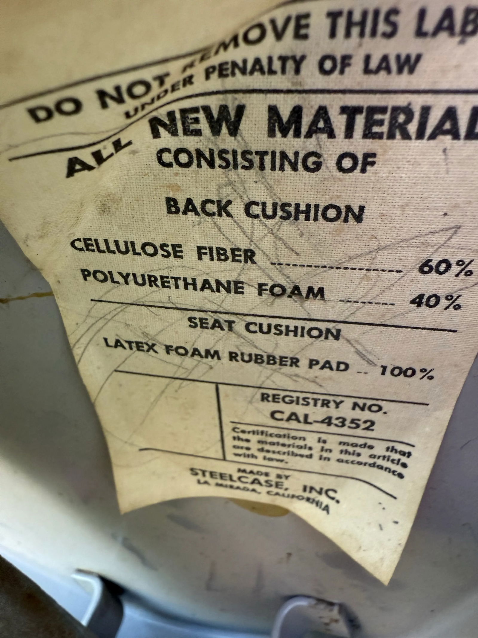 Vintage Steelcase Rolling Burnt Orange Swivel Reclining Desk Chair - 12