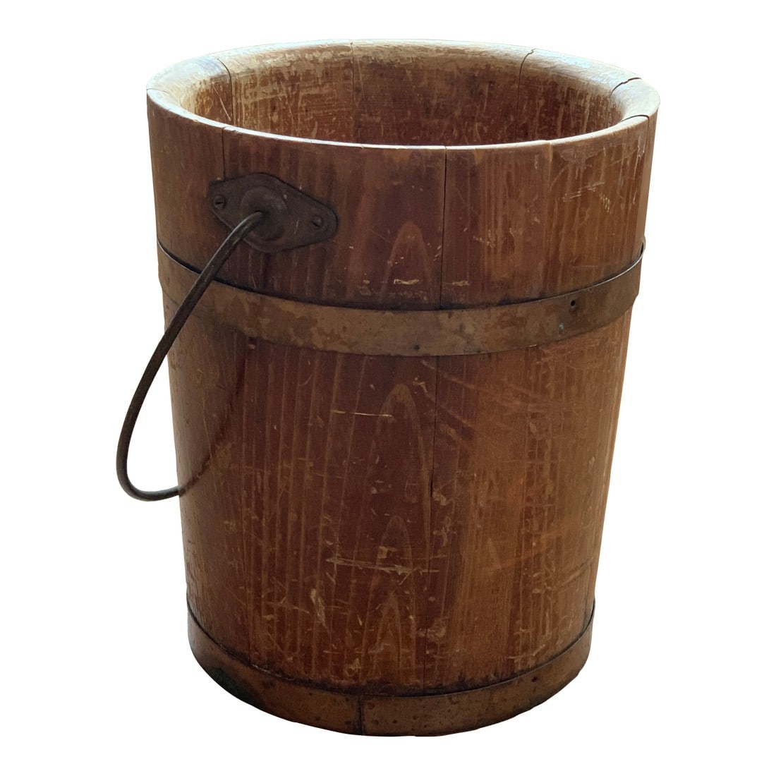 Mid 20th Century Handmade Wooden Bucket (1 of 4)