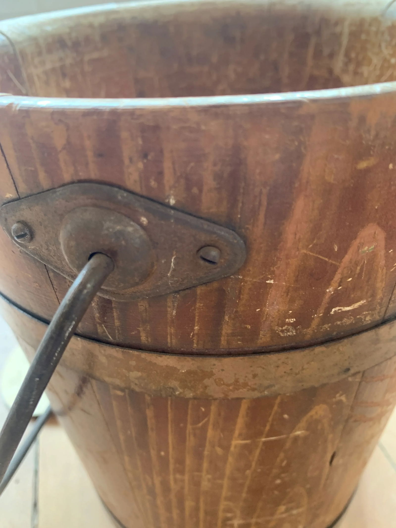 Mid 20th Century Handmade Wooden Bucket - 4