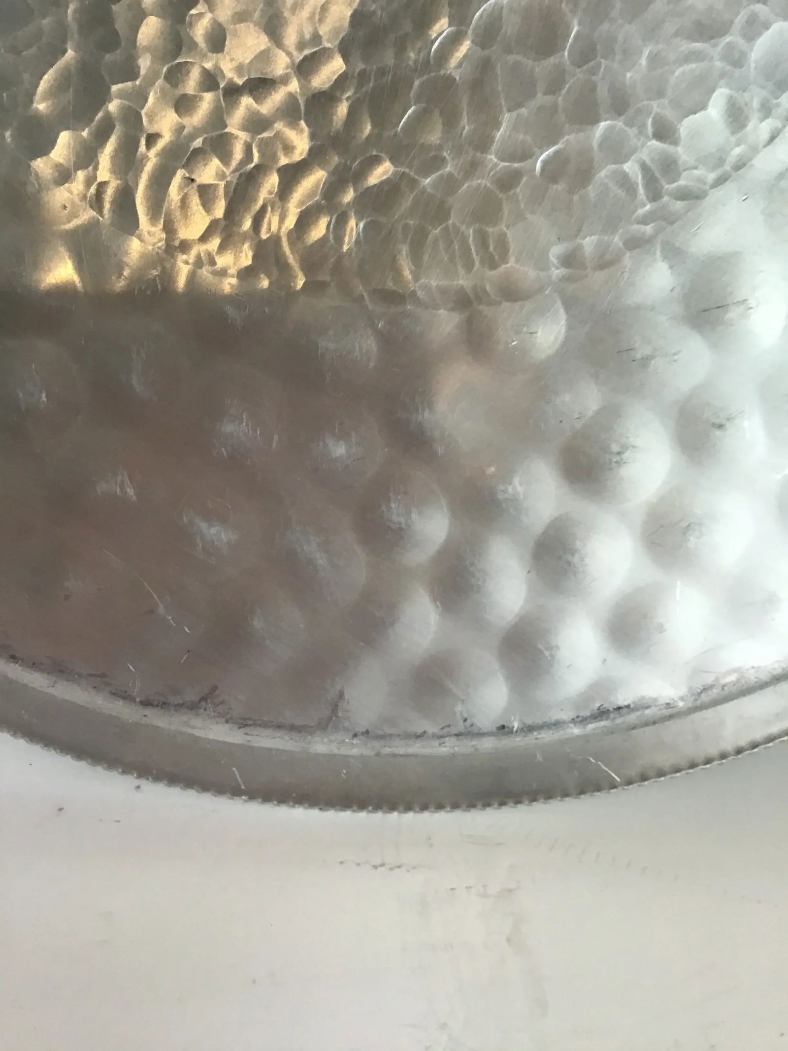 Hammered Aluminum Tray Fruit Motif Vintage MCM Mid-Century Modern Hammered Aluminum Tray - 5