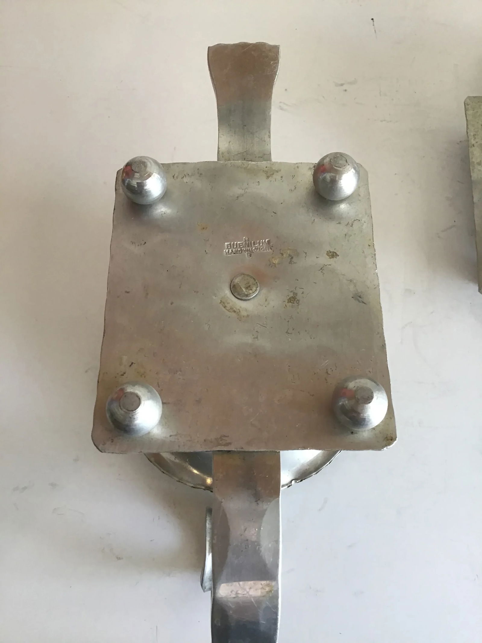 1940's Vintage Candleholders Aluminum Candle Holders 1940s Vintage Buenilum Hand Wrought Aluminum Ca - 6