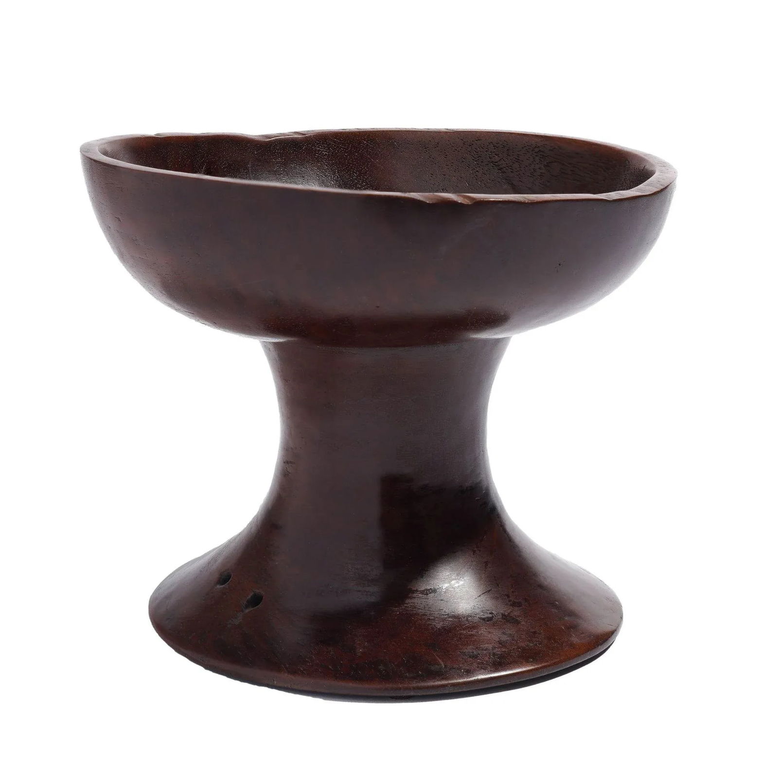 Traditional Balinese Turned Pedestal Hardwood Toraja Cup, 1900's - 2