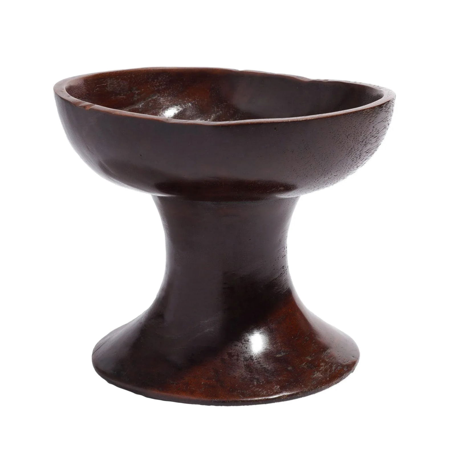 Traditional Balinese Turned Pedestal Hardwood Toraja Cup, 1900's - 3