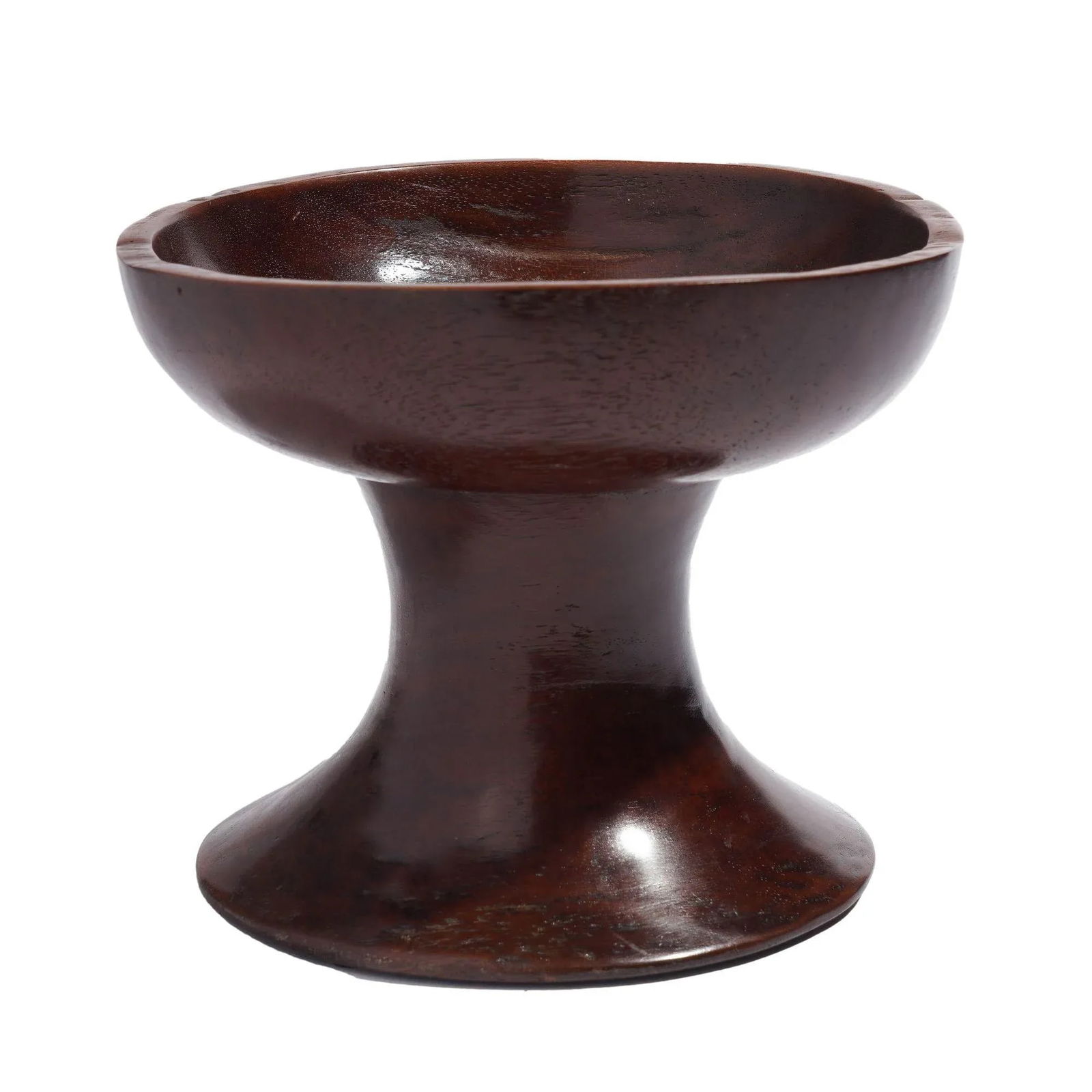 Traditional Balinese Turned Pedestal Hardwood Toraja Cup, 1900's - 4