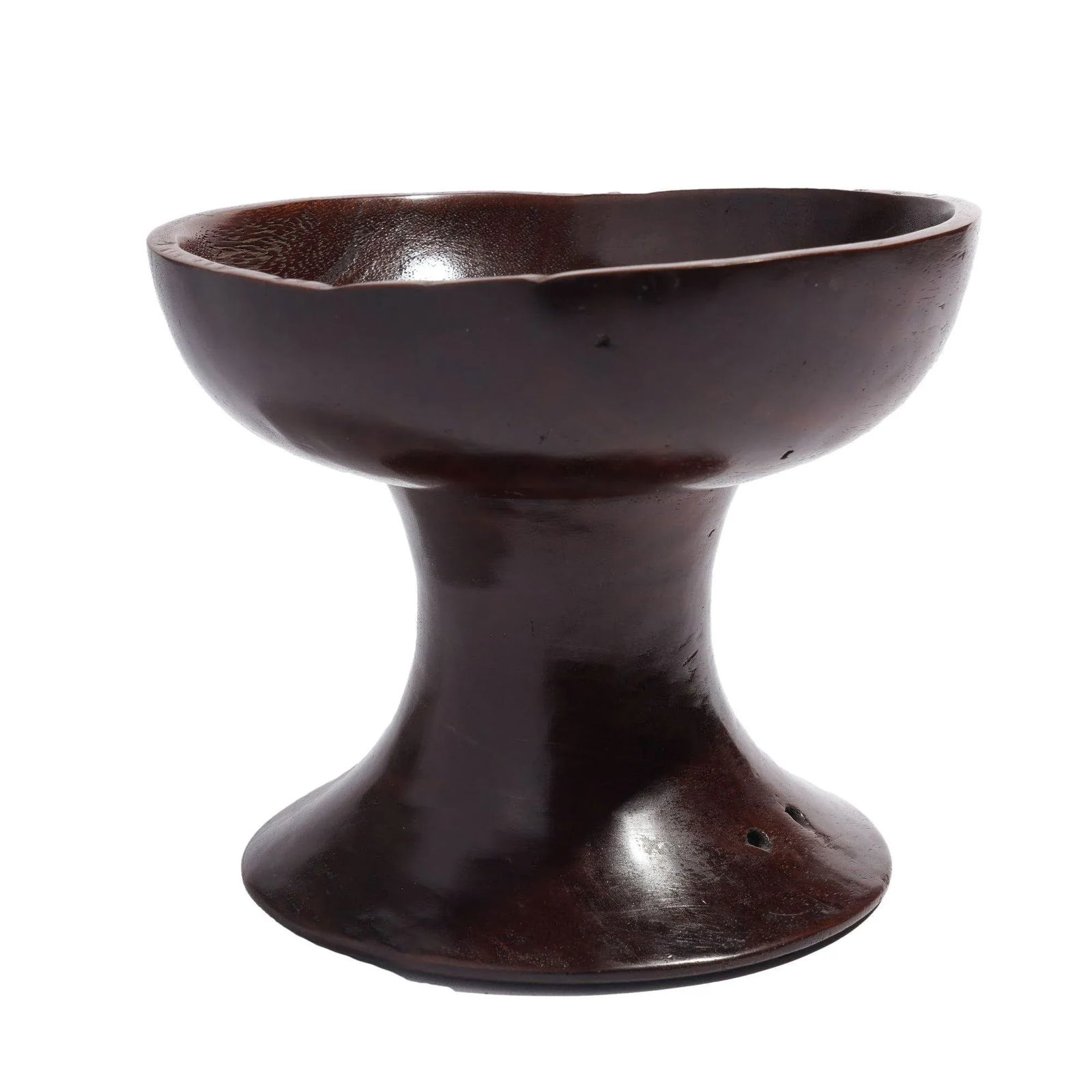 Traditional Balinese Turned Pedestal Hardwood Toraja Cup, 1900's - 6