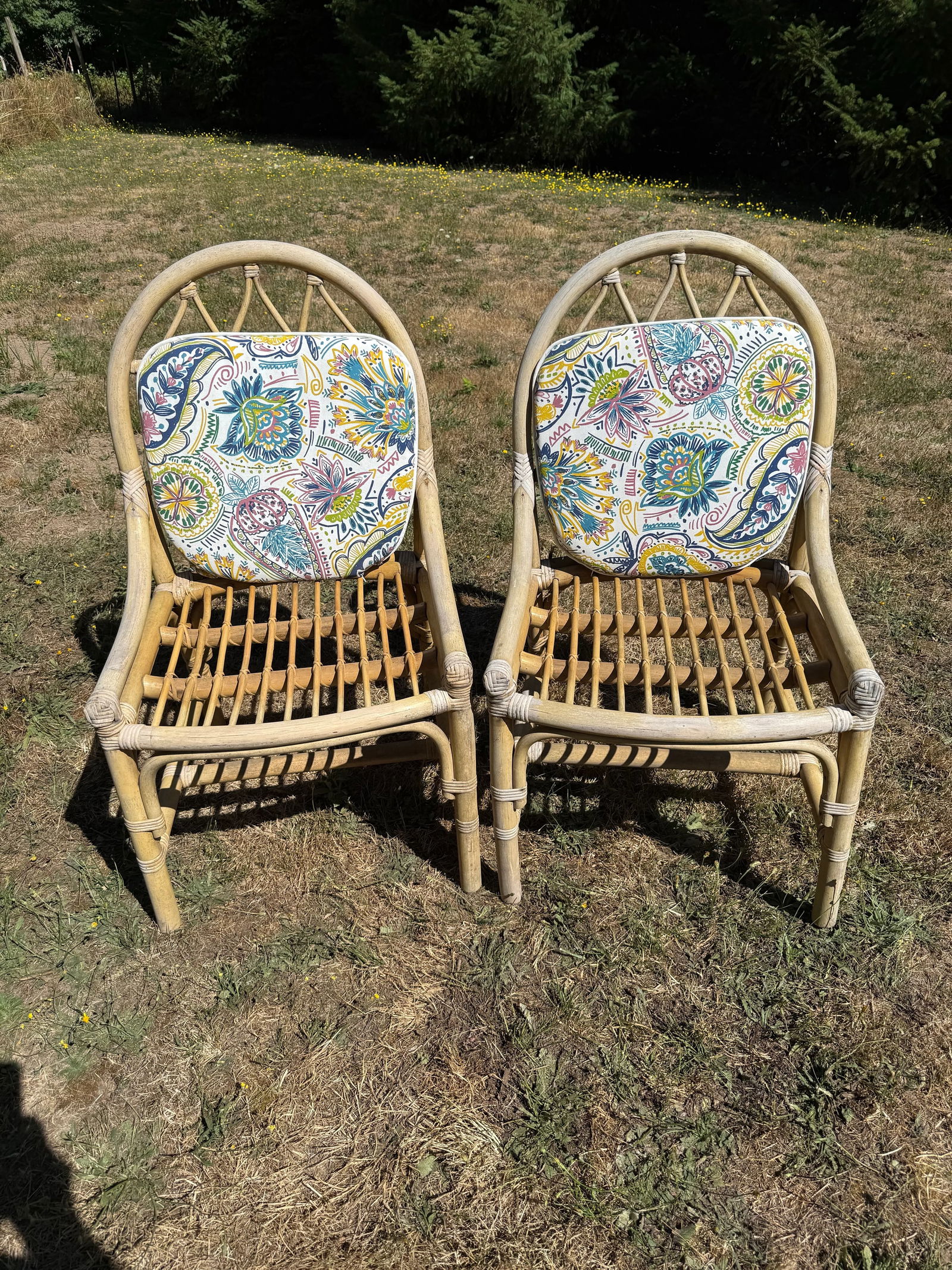 1990s McGuire Style Bentwood Chairs - 2 Available - 7