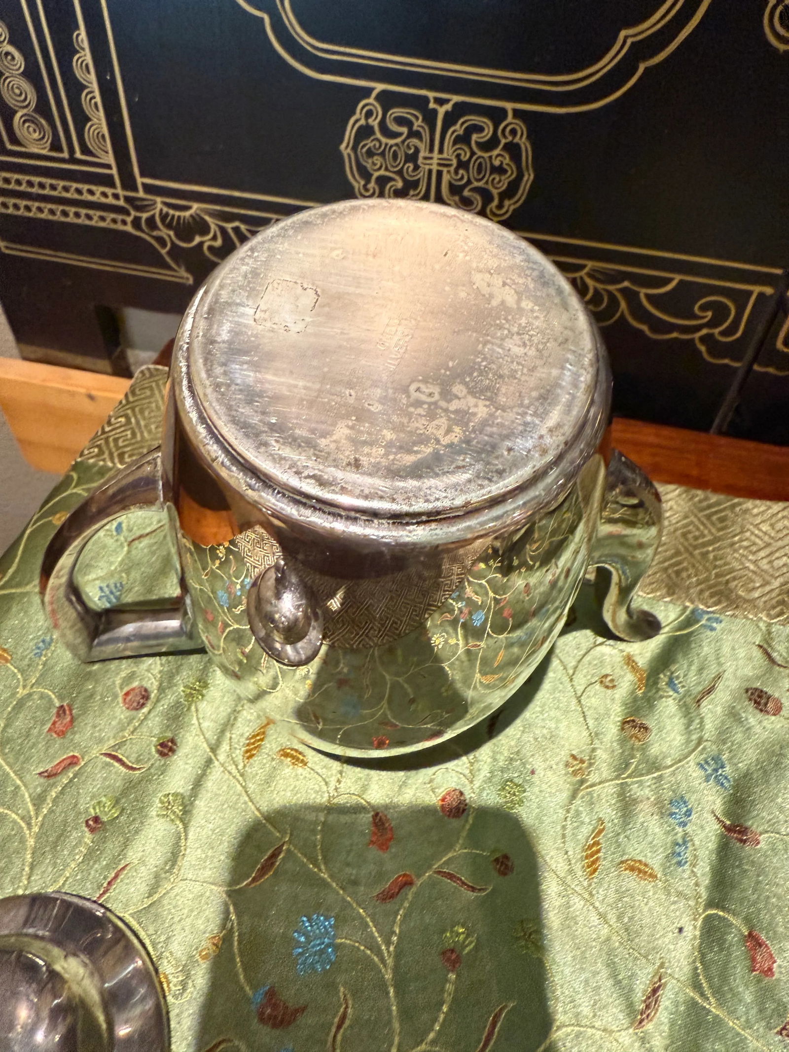 1940s Oneida Silversmiths Silver Plated 3-Piece Tea Set Pitcher, Creamer & Sugar Bowl Set - 6