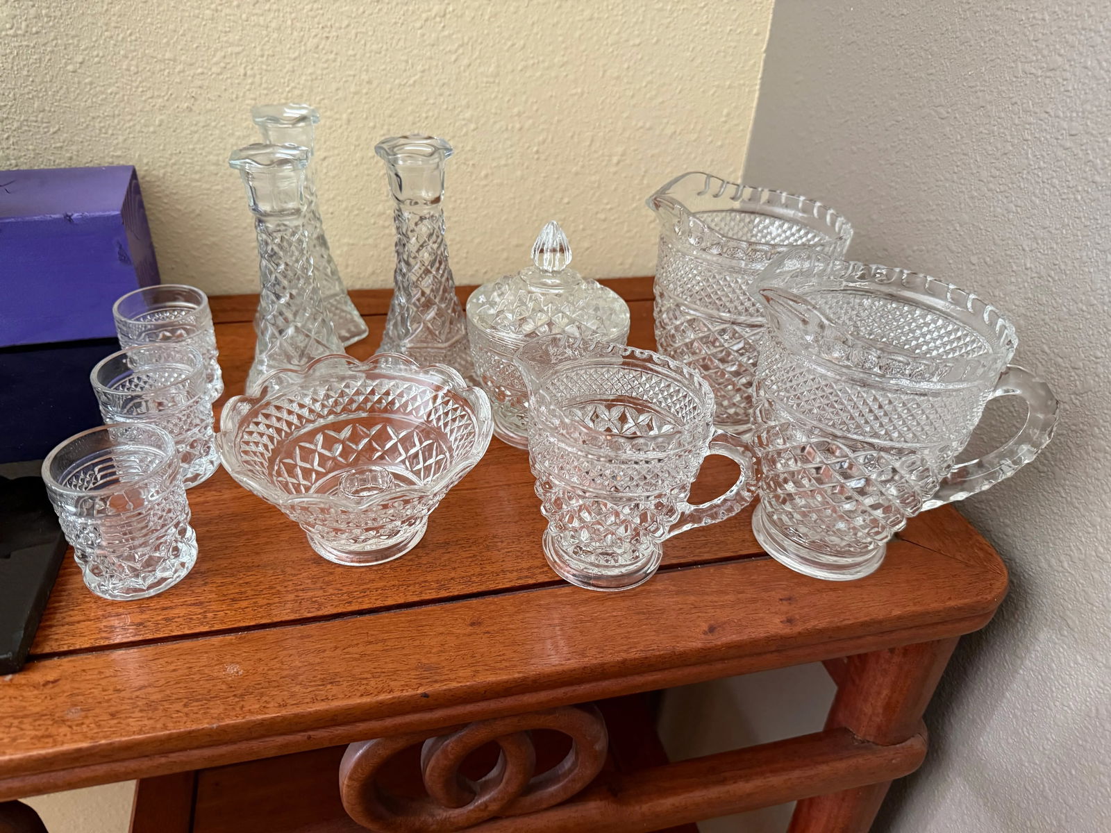 1960s Anchor Hocking Wexford Pattern Glassware Set- 137 Pieces - 10