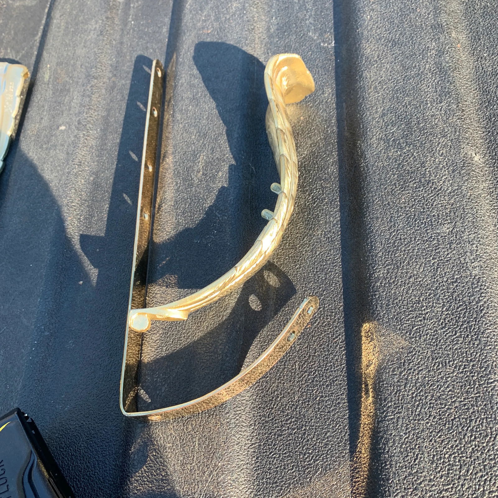 1970s Hollywood Regency Acanthus Composite Drapery Holders- a Pair - 7