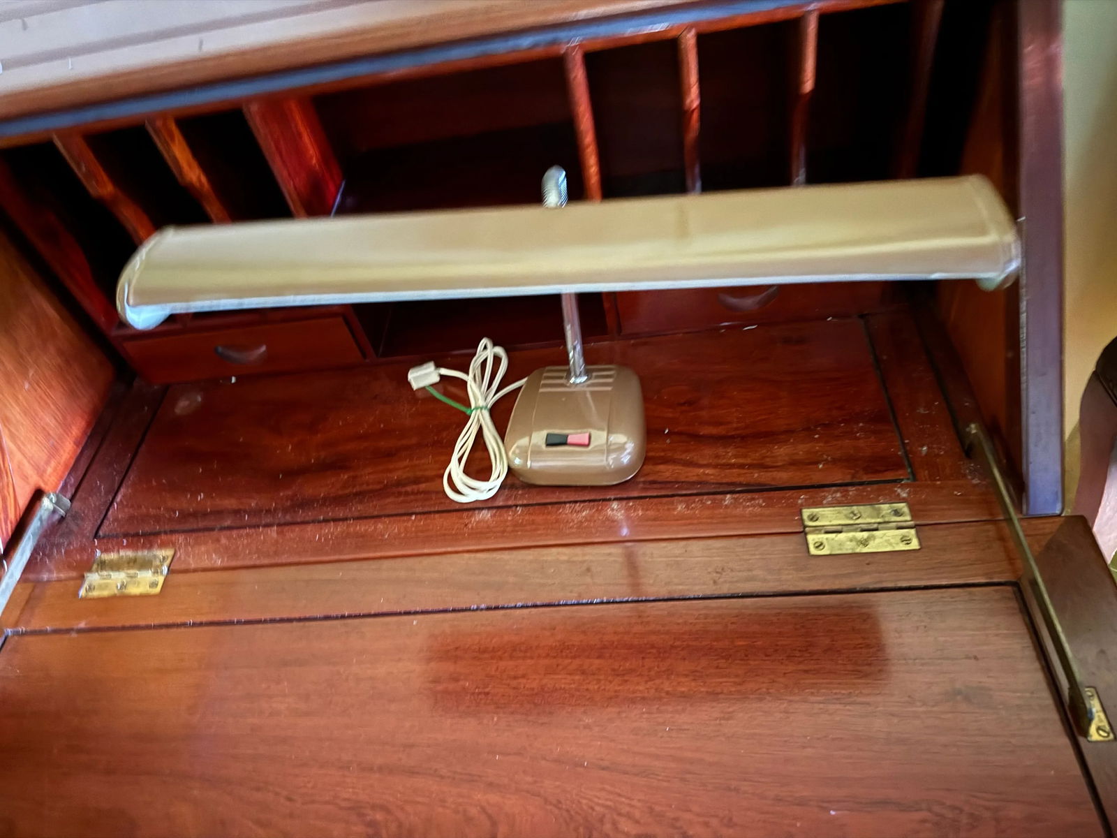 1960s Panasonic Metal Gooseneck Push Button Desk Lamp - 6