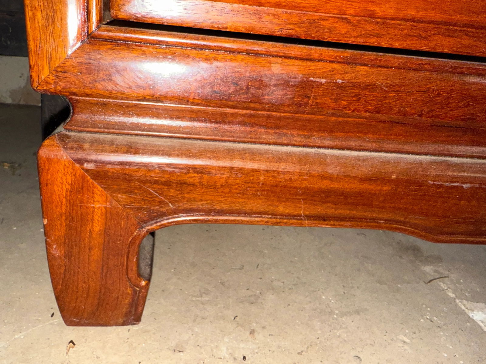 Modern Magic 1960s Hand Carved Rosewood Desk Custom Made in Hong Kong in the Style of George Zee - 9