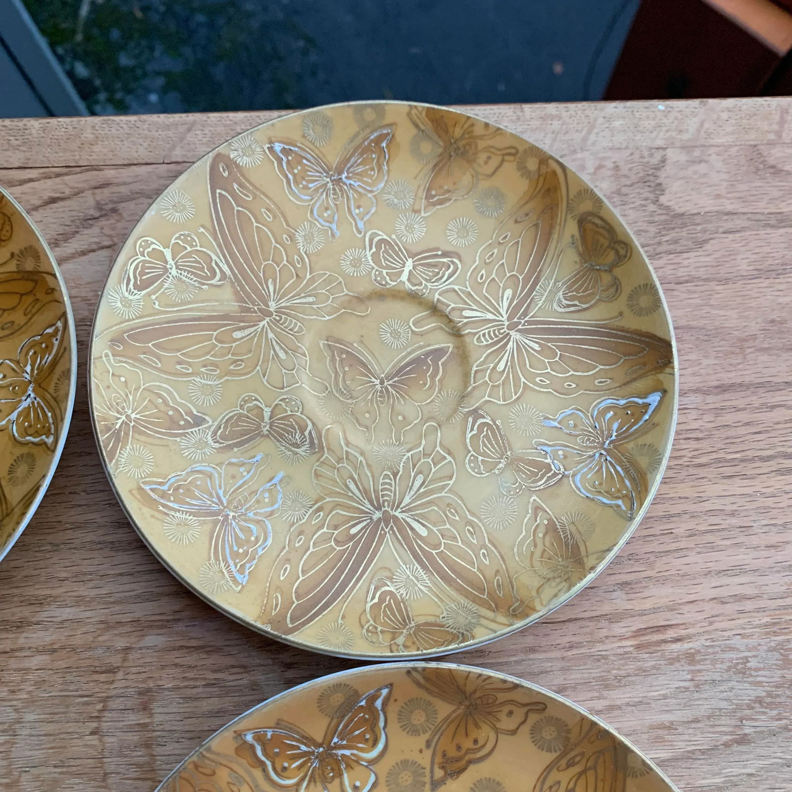 1960s Dorothy Thorpe Butterfly Saucers- Set of 4 - 4