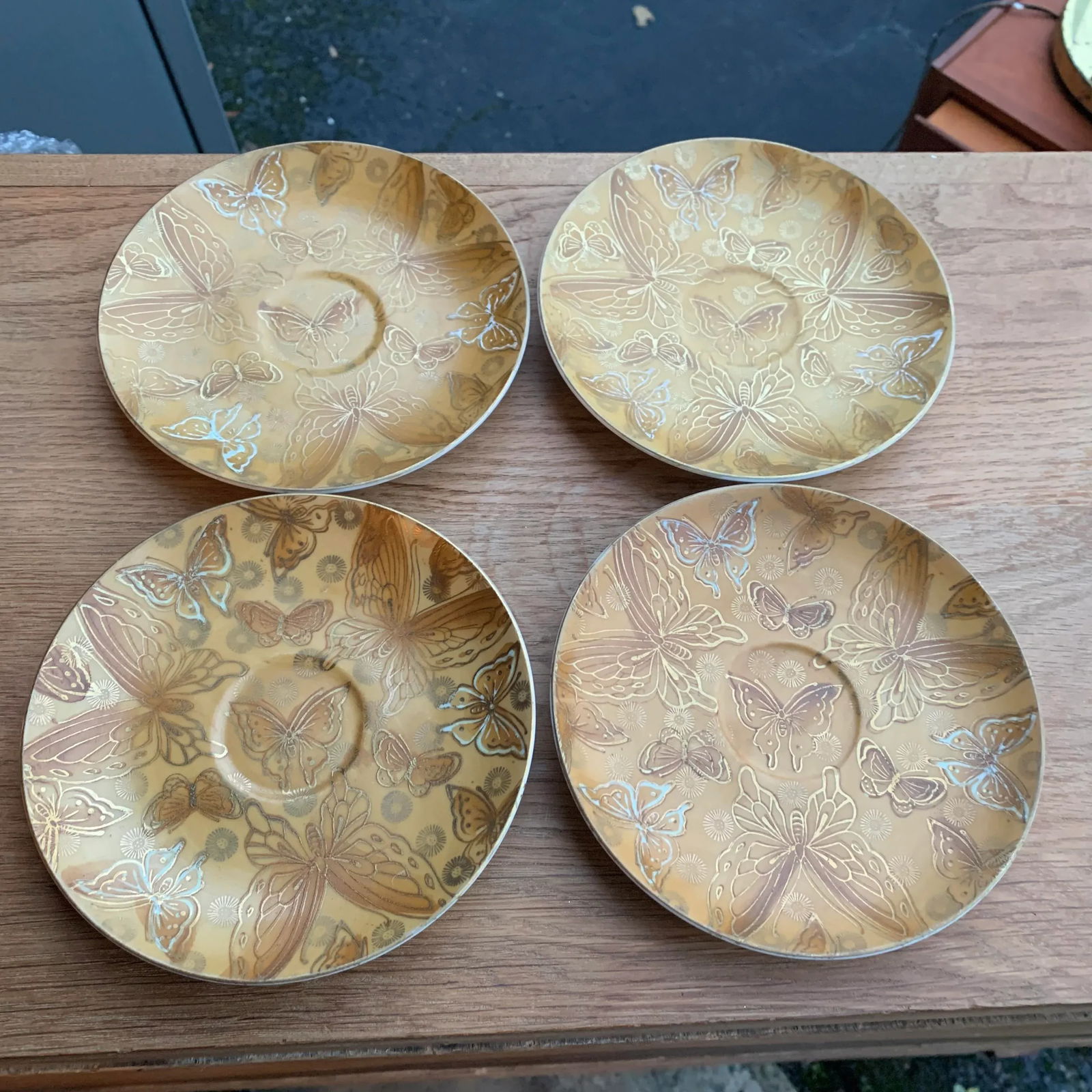 1960s Dorothy Thorpe Butterfly Saucers- Set of 4 - 8