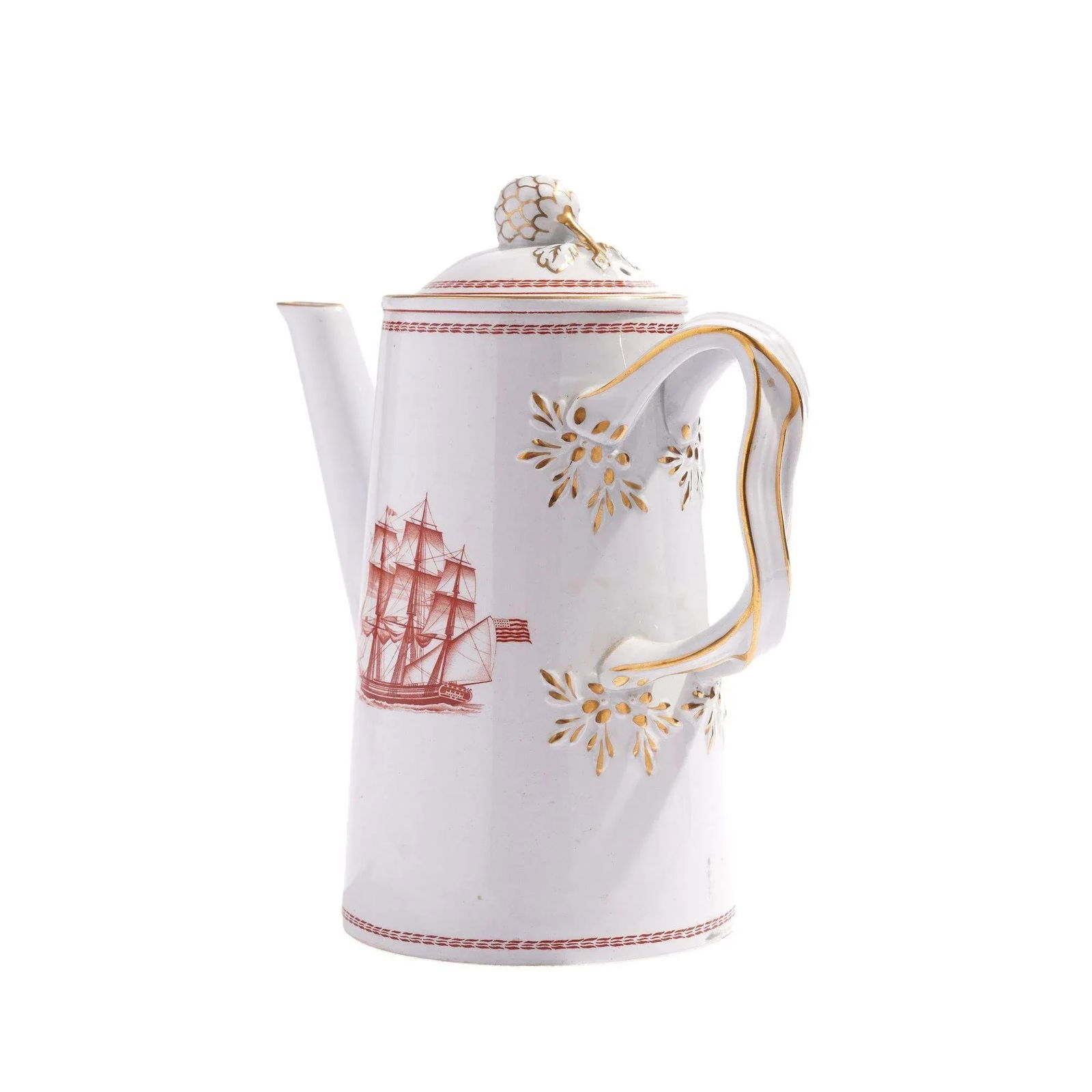 Spode Trade Winds Pattern Lowestoft Light House Coffee Pot, 1960-1995 - 2