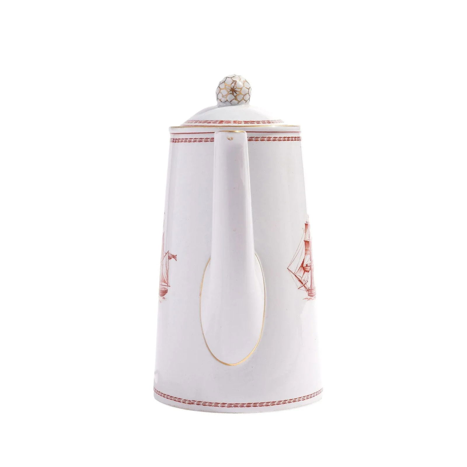 Spode Trade Winds Pattern Lowestoft Light House Coffee Pot, 1960-1995 - 7