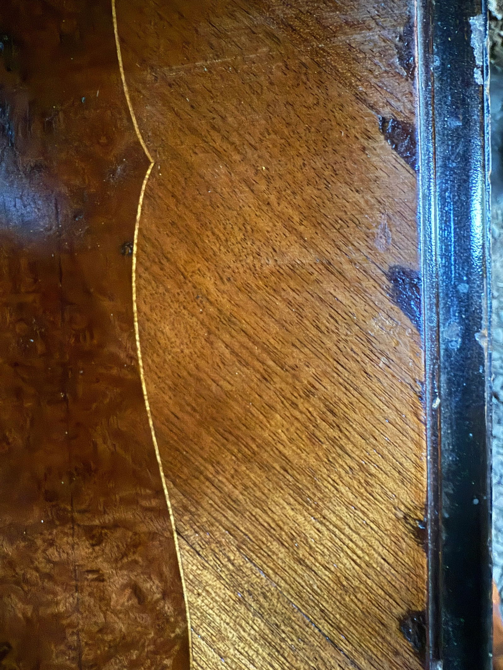 Walnut Burlwood Inlay Table 19th Century Rococo Revival - 11